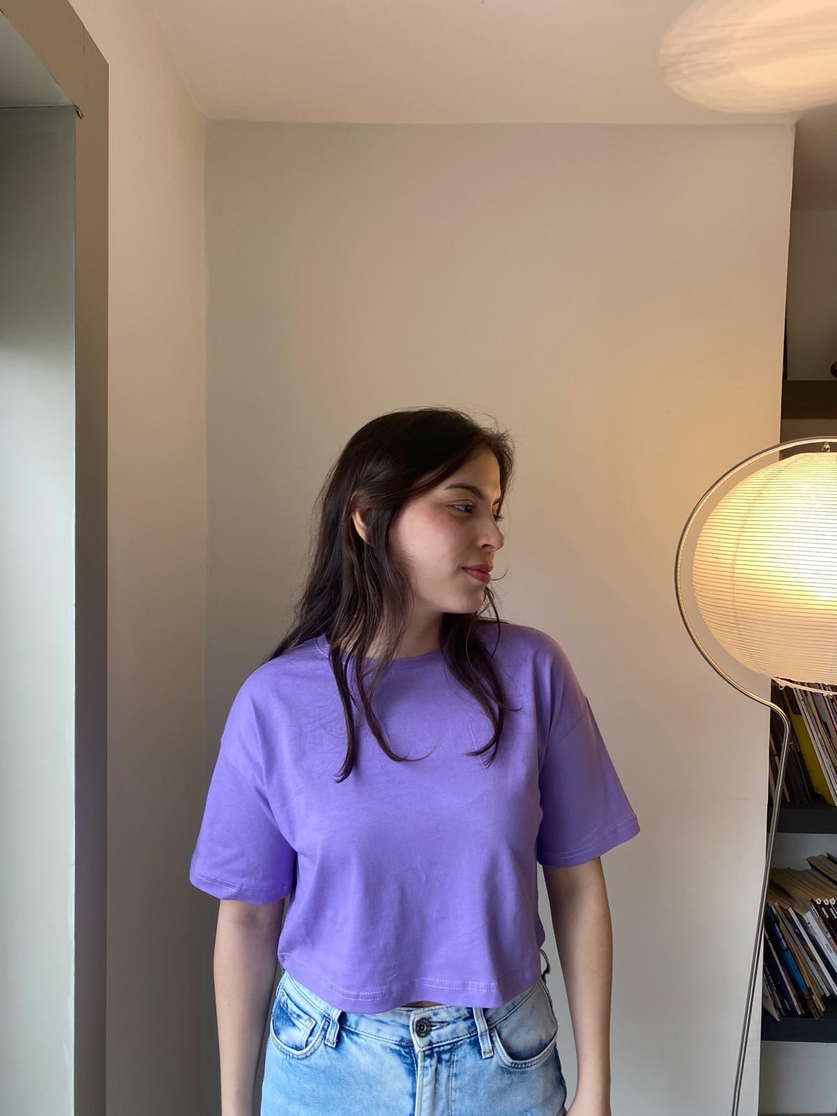 Oversize Basic Crop T-shirt