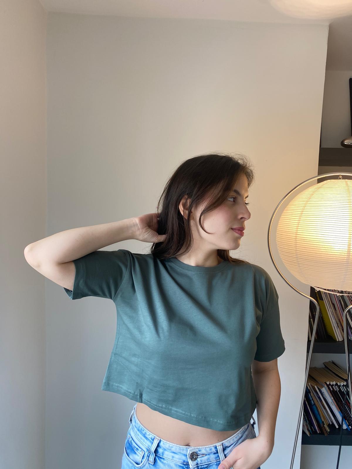 Oversize Basic Crop T-shirt