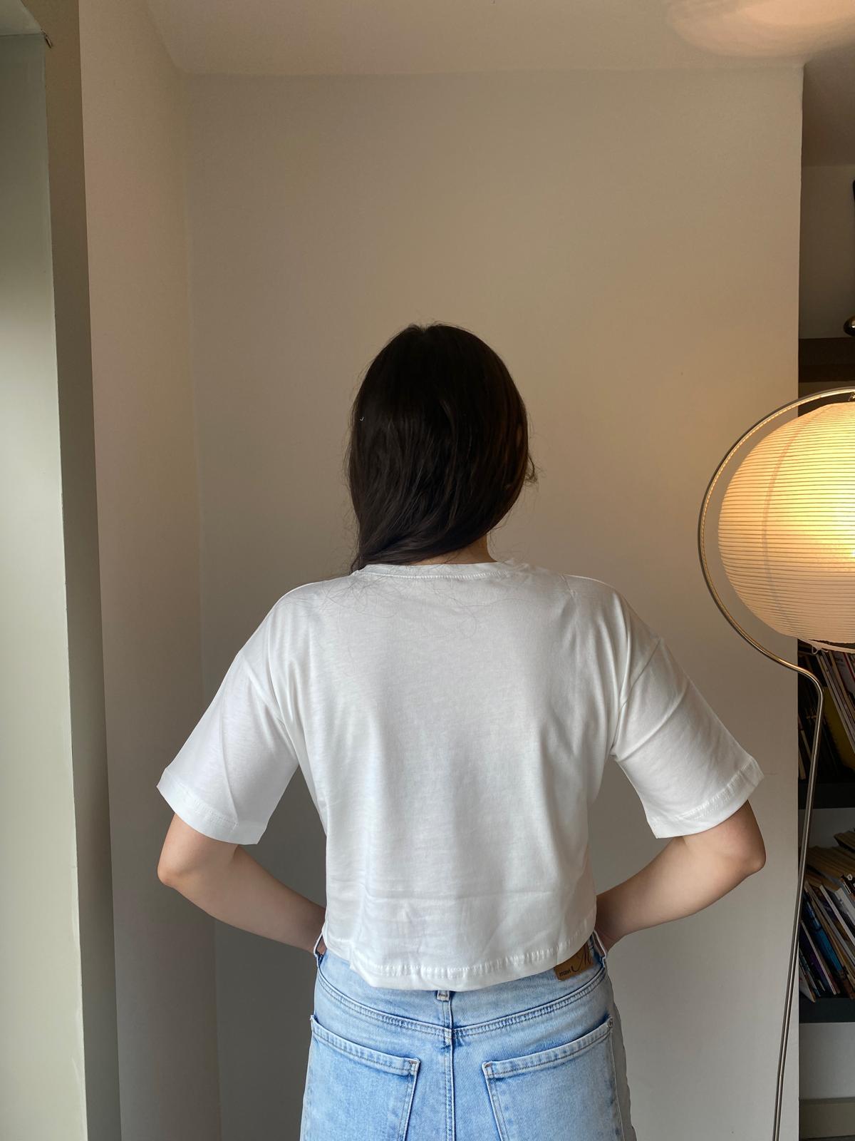 Oversize Basic Crop T-shirt