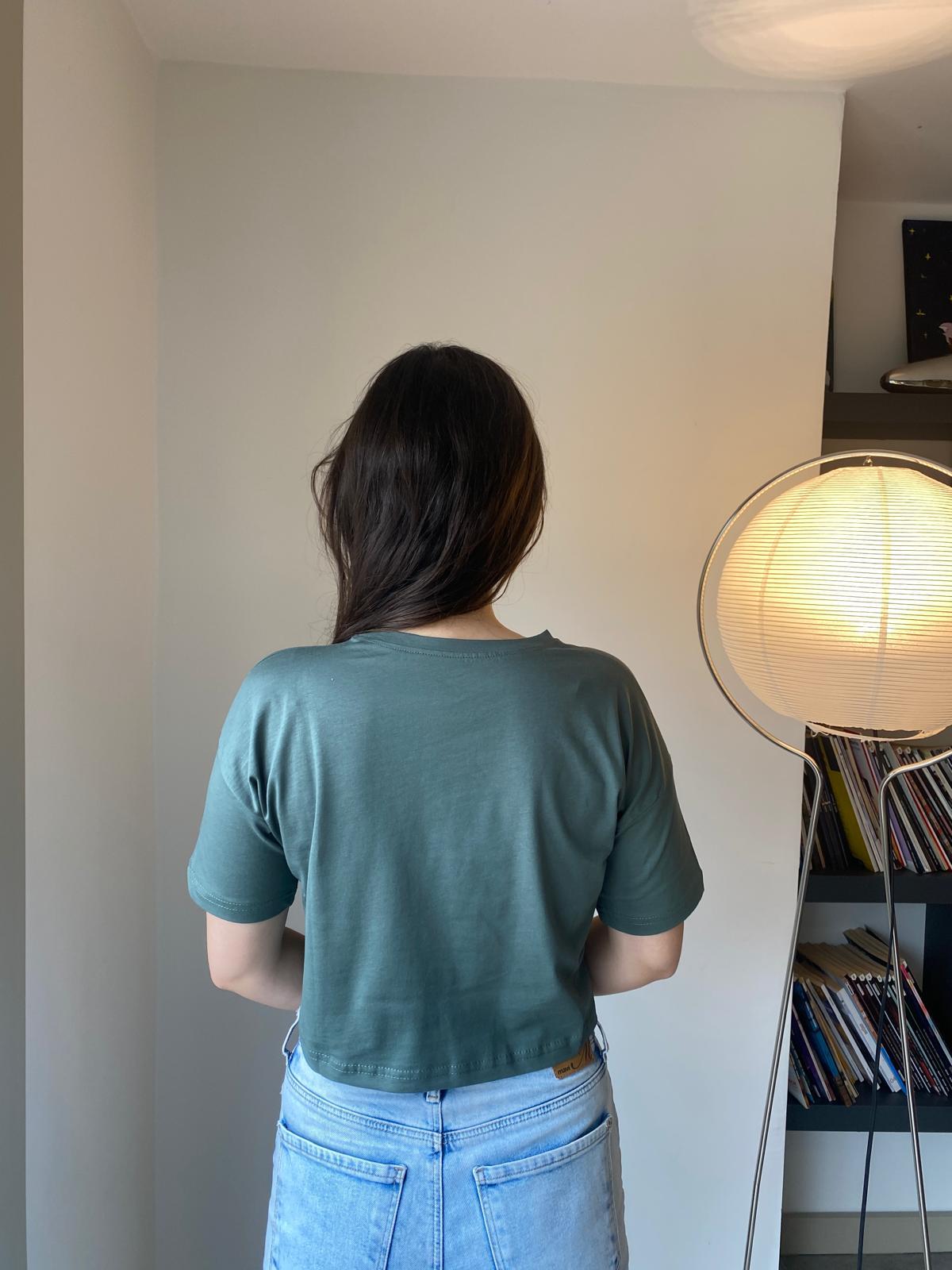 Oversize Basic Crop T-shirt