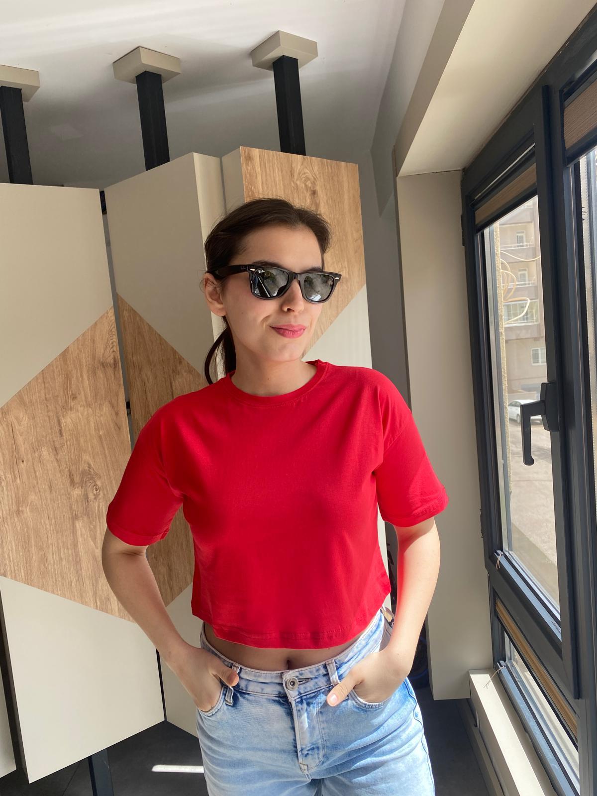 Oversize Basic Crop T-shirt