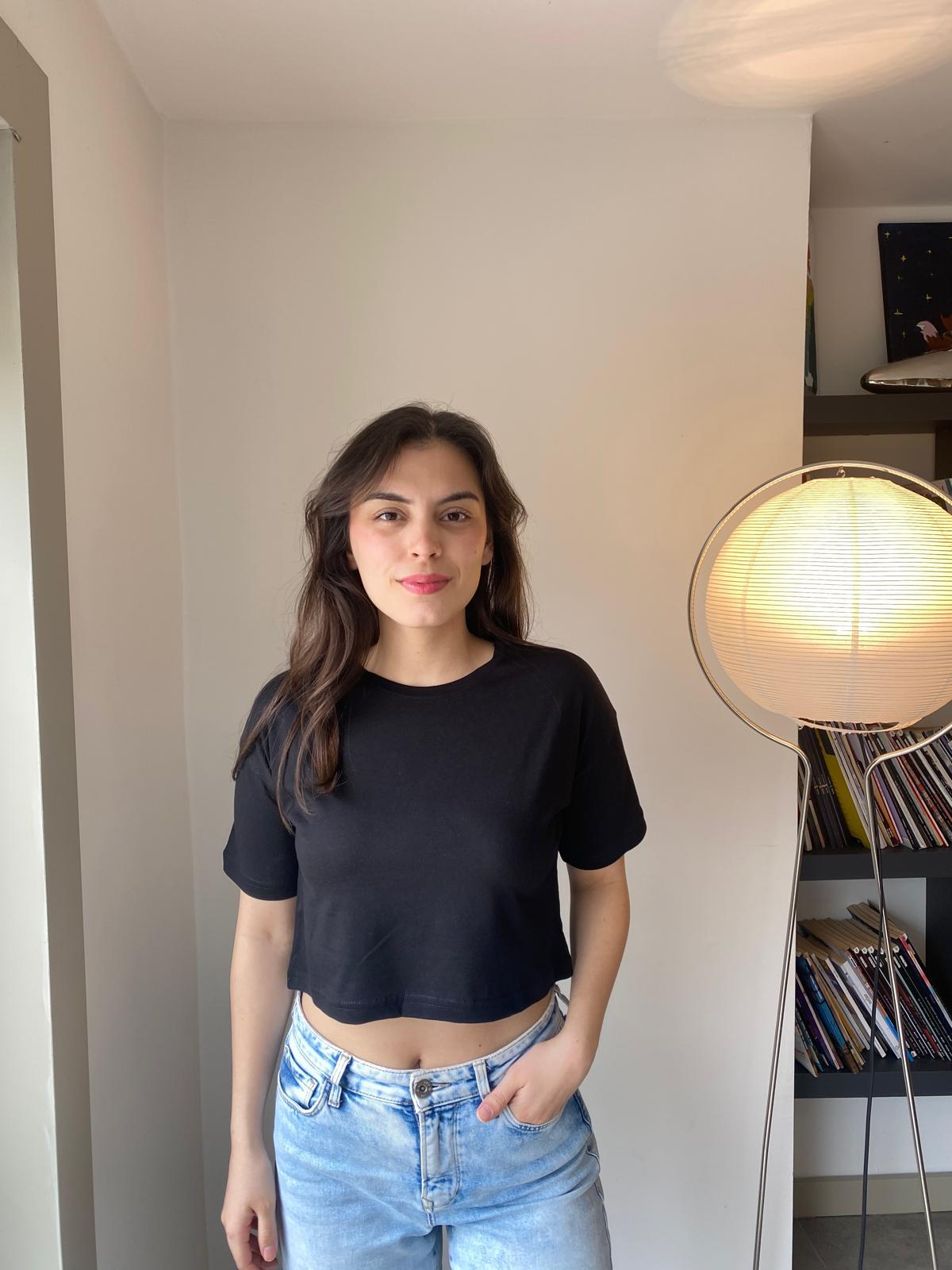 Oversize Basic Crop T-shirt