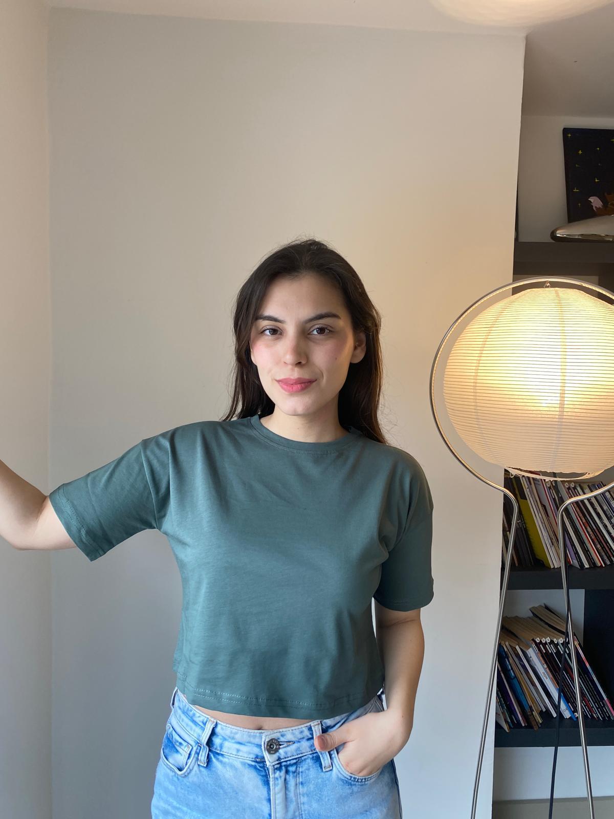 Oversize Basic Crop T-shirt
