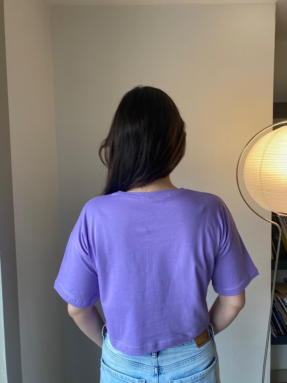 Oversize Basic Crop T-shirt
