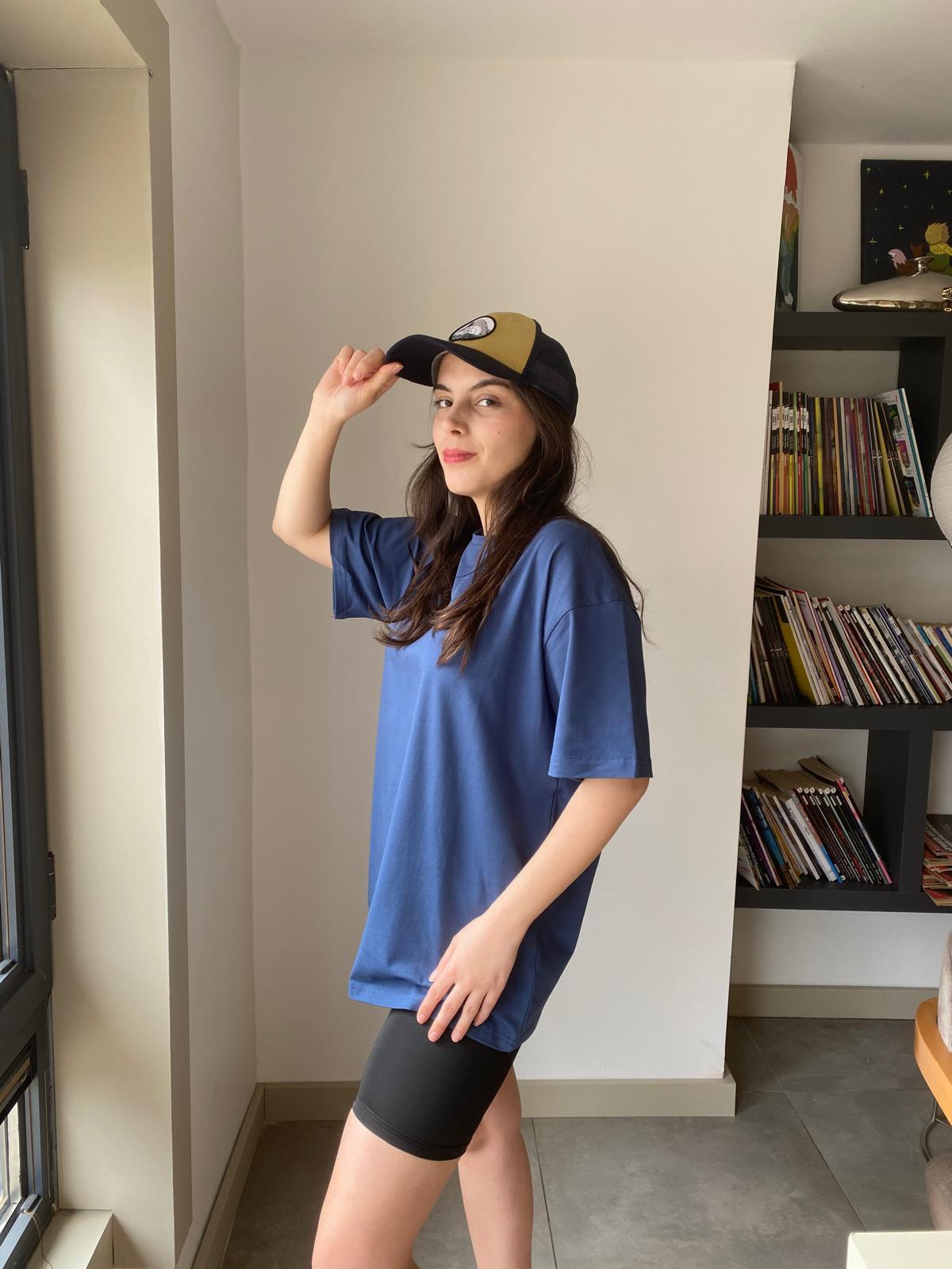 Oversize Bisiklet Yaka Basic T-shirt