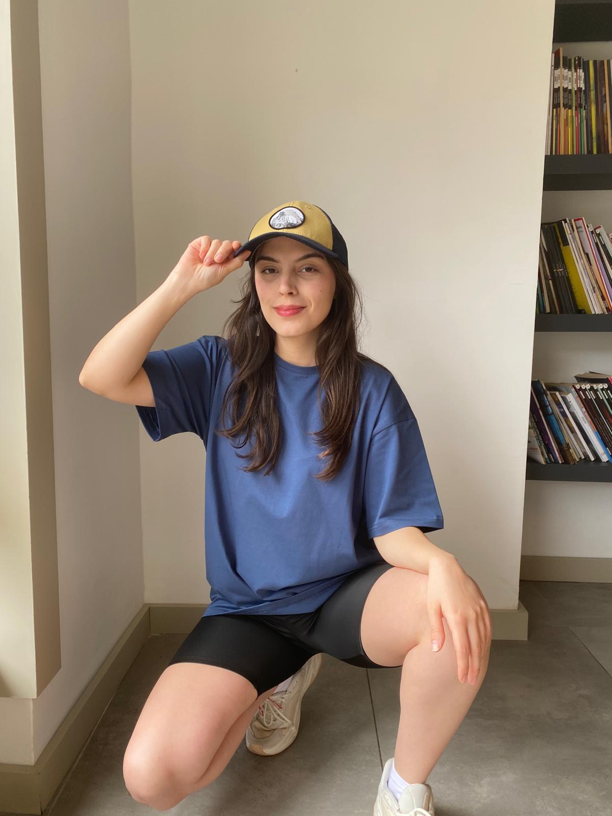 Oversize Bisiklet Yaka Basic T-shirt