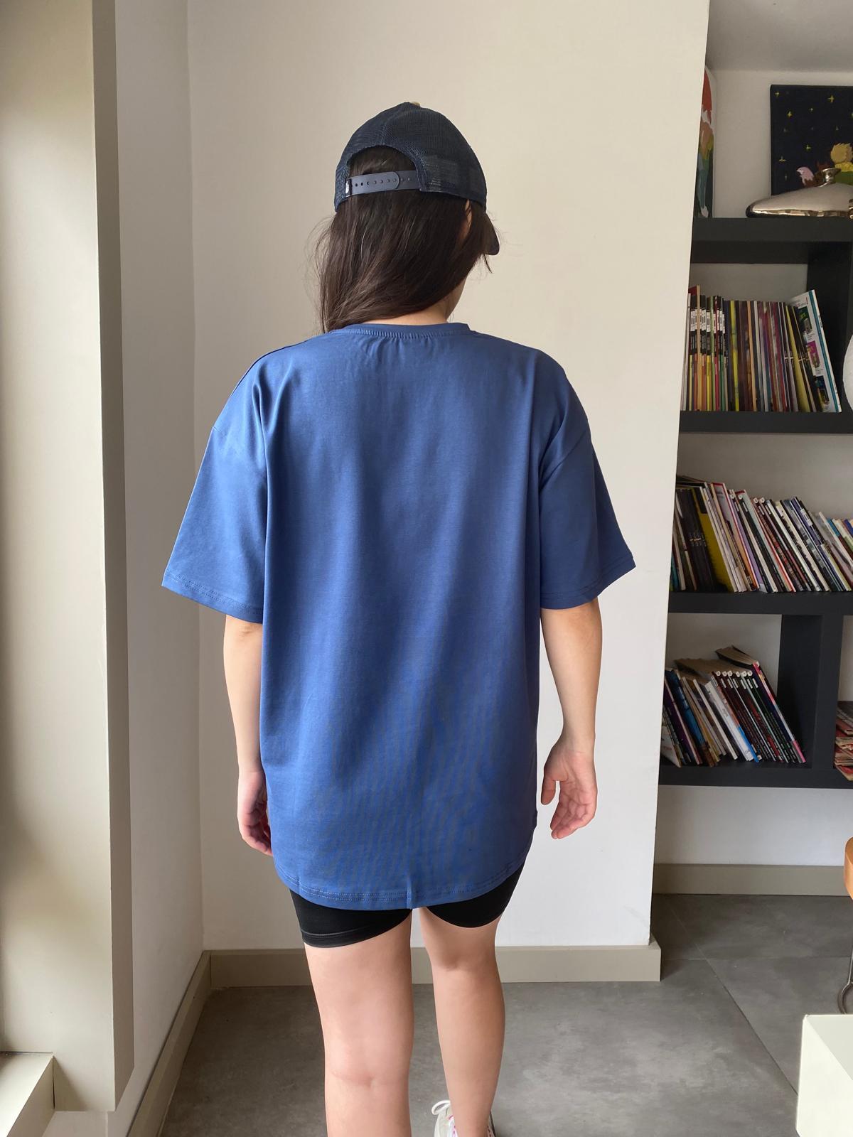 Oversize Bisiklet Yaka Basic T-shirt