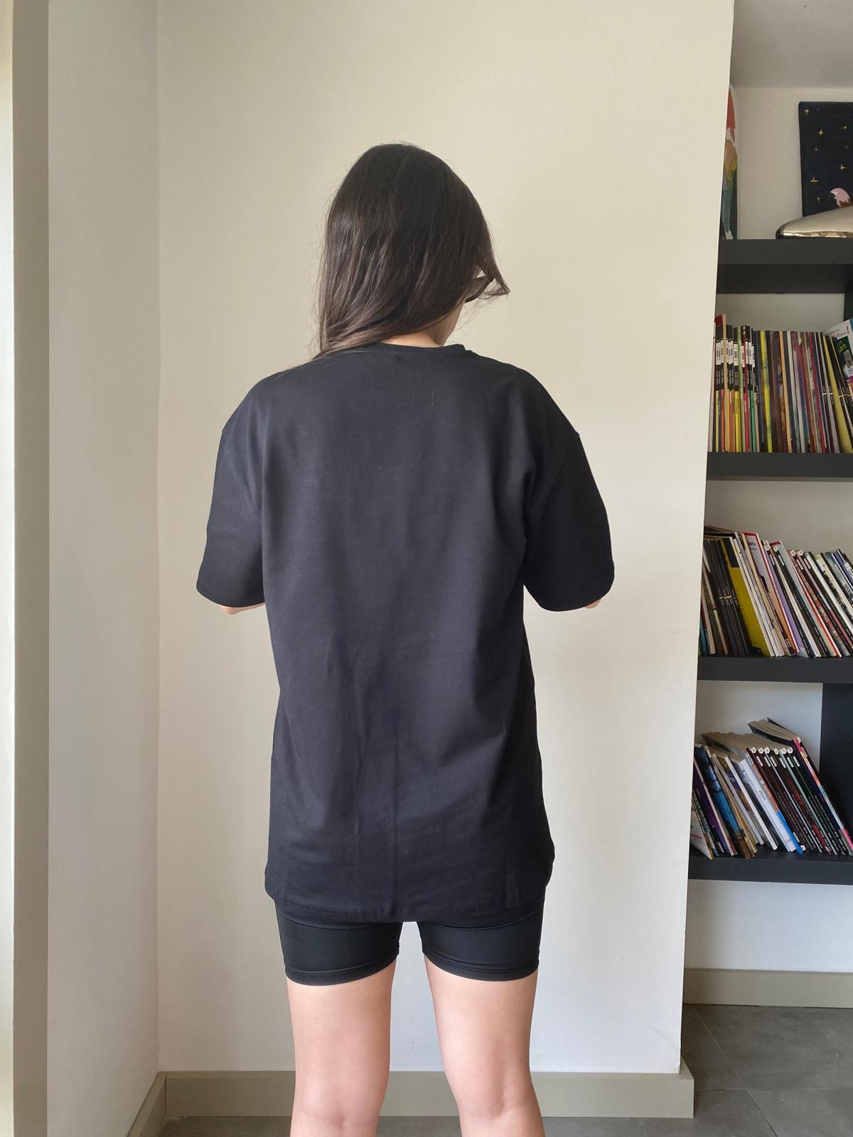 Oversize Bisiklet Yaka Basic T-shirt