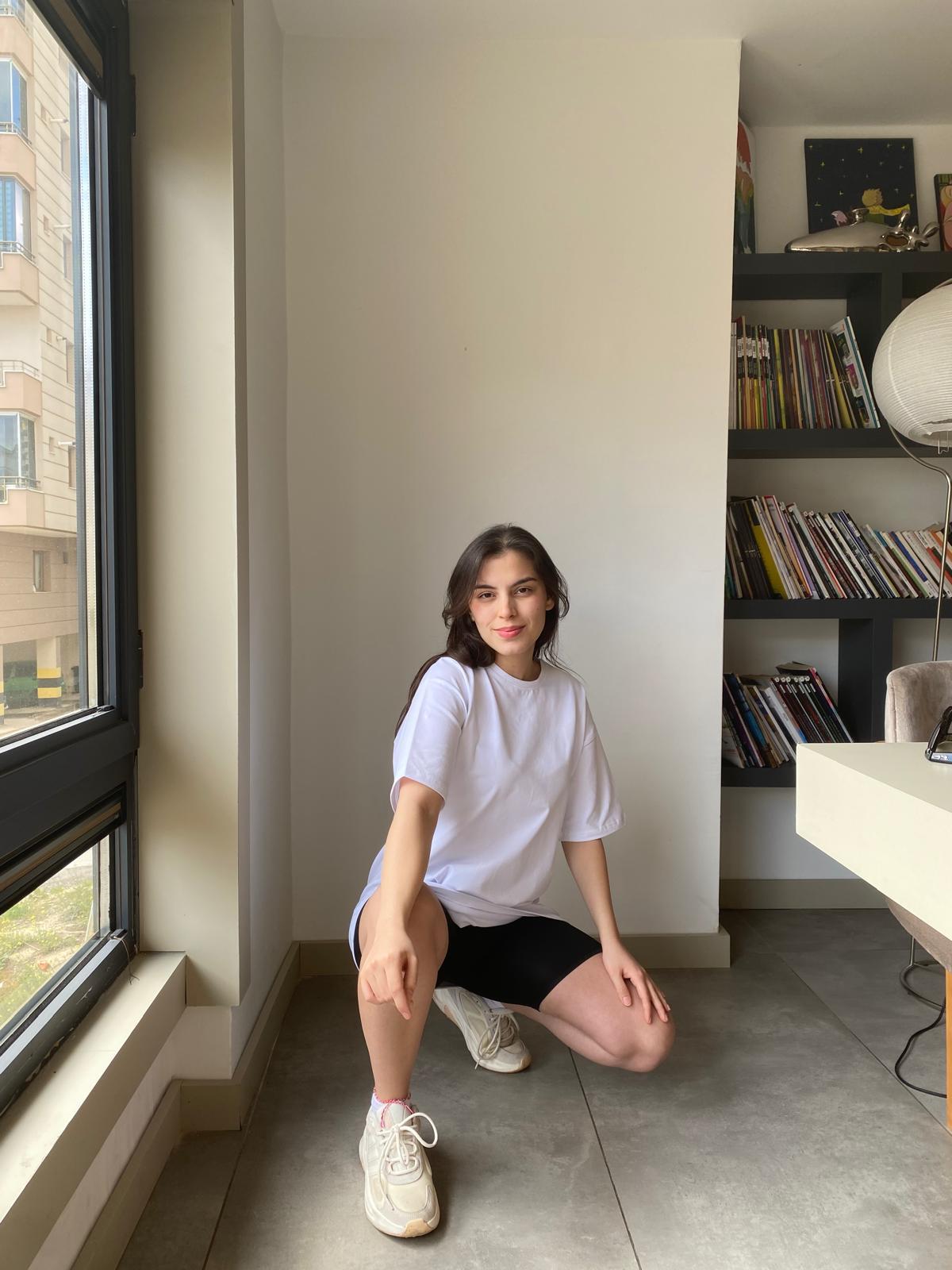 Oversize Bisiklet Yaka Basic T-shirt