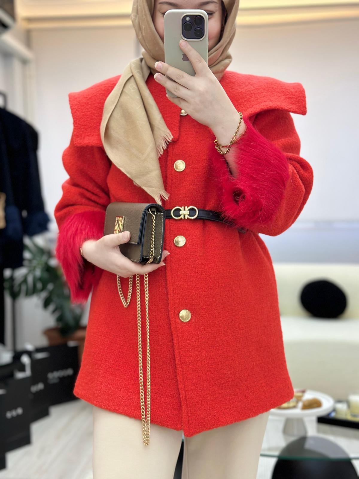 KÜRK DETAYLI COAT