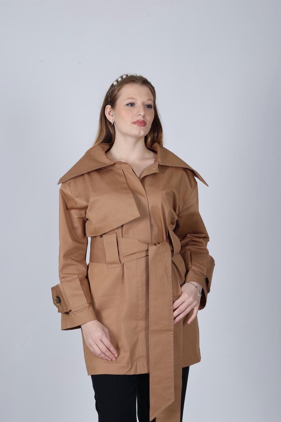VARIO DESIGN TRENCH COAT- CAMEL