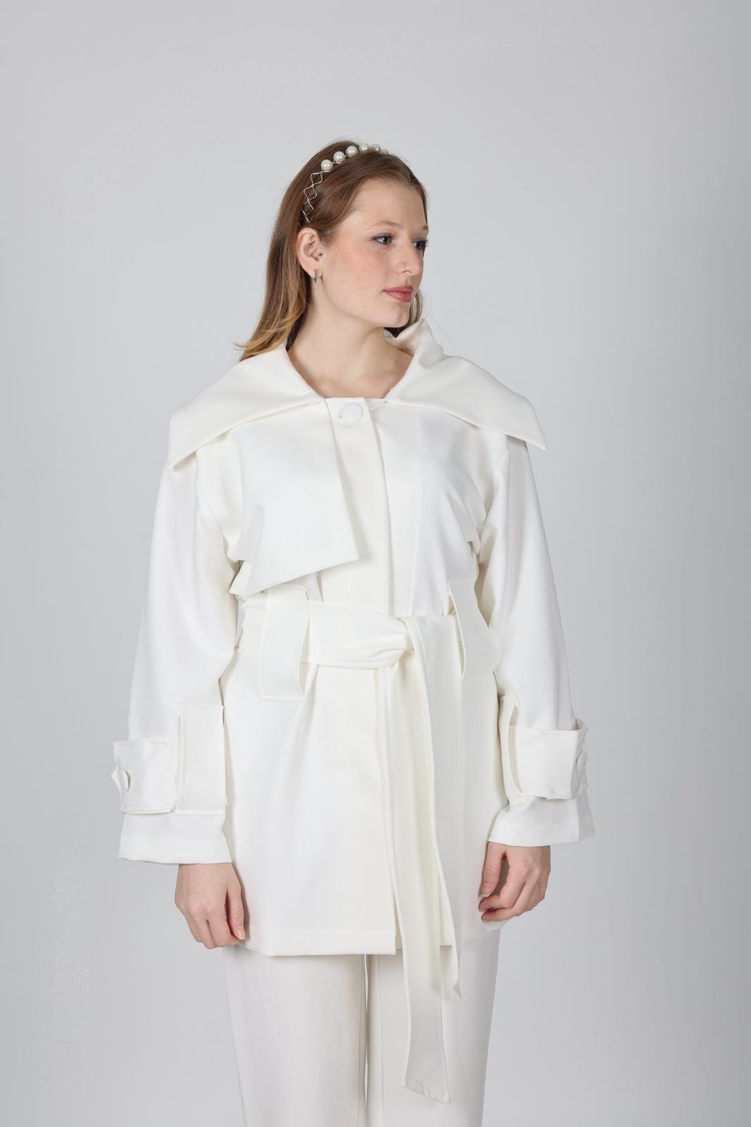 VARIO DESIGN TRENCH COAT-ECRU
