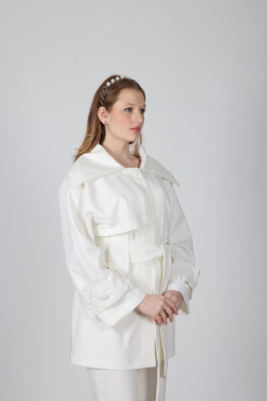 VARIO DESIGN TRENCH COAT-ECRU