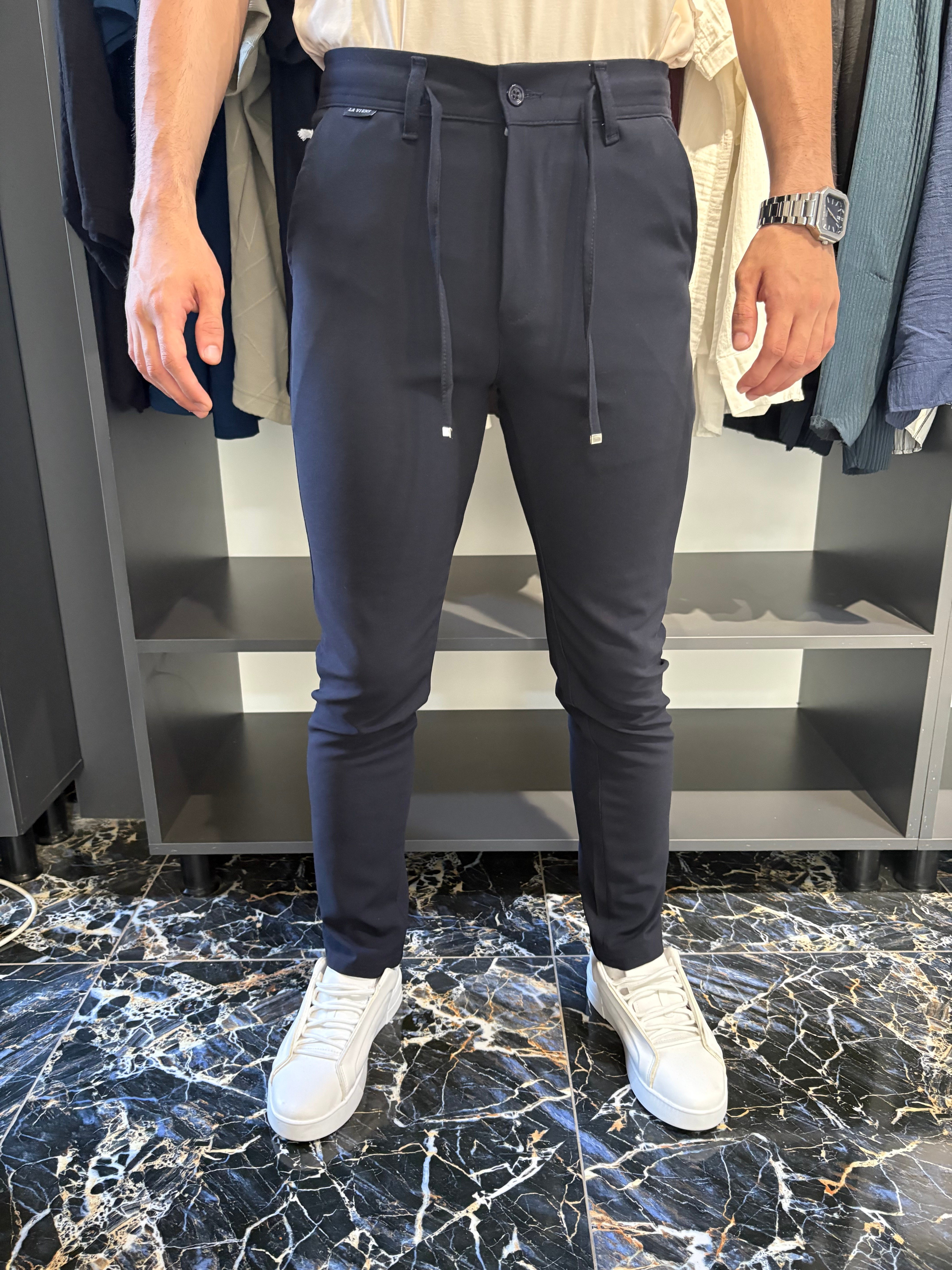 Bel İpli Jogger Pantolon Lacivert
