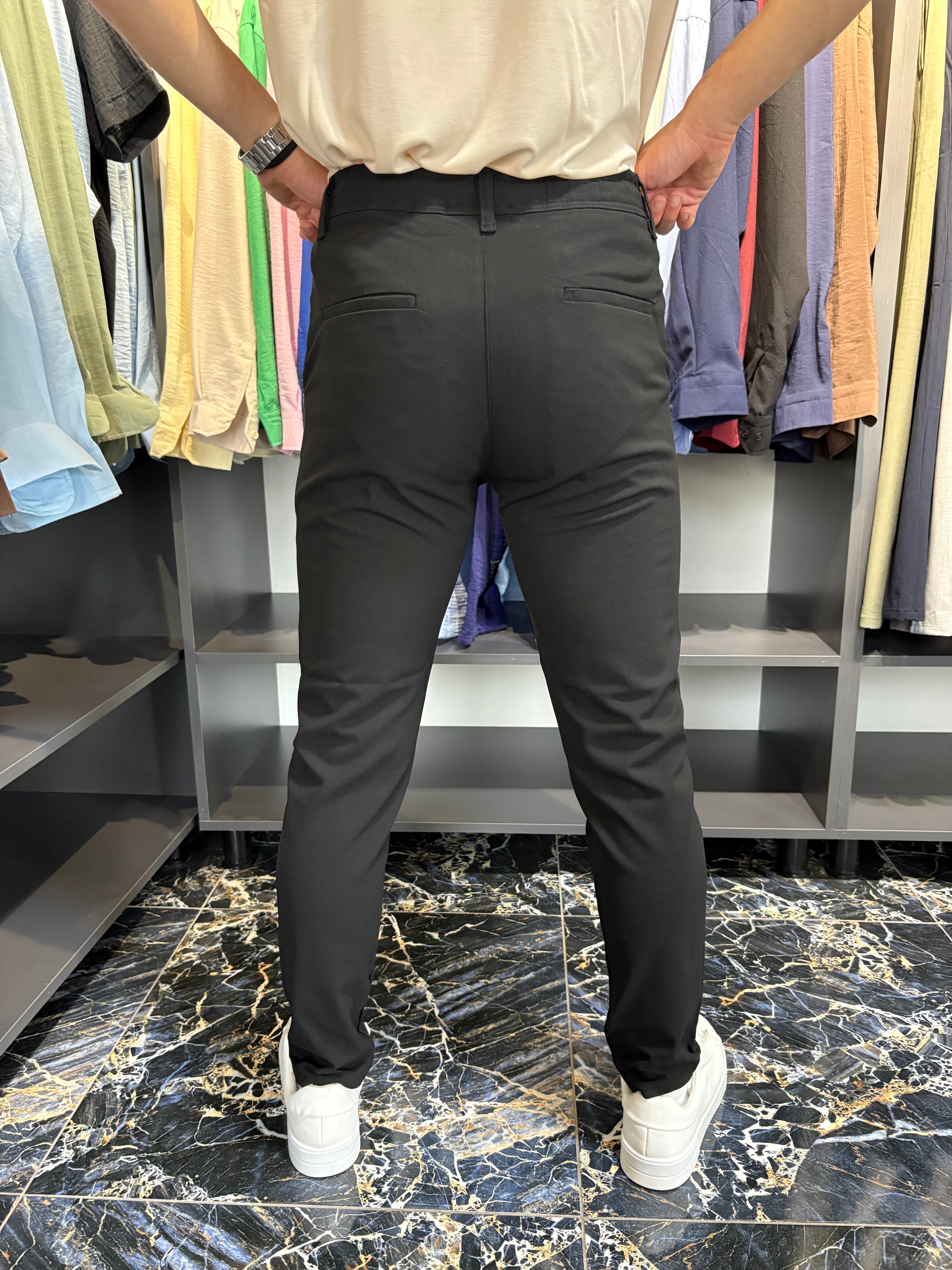 Bel İpli Jogger Pantolon Siyah