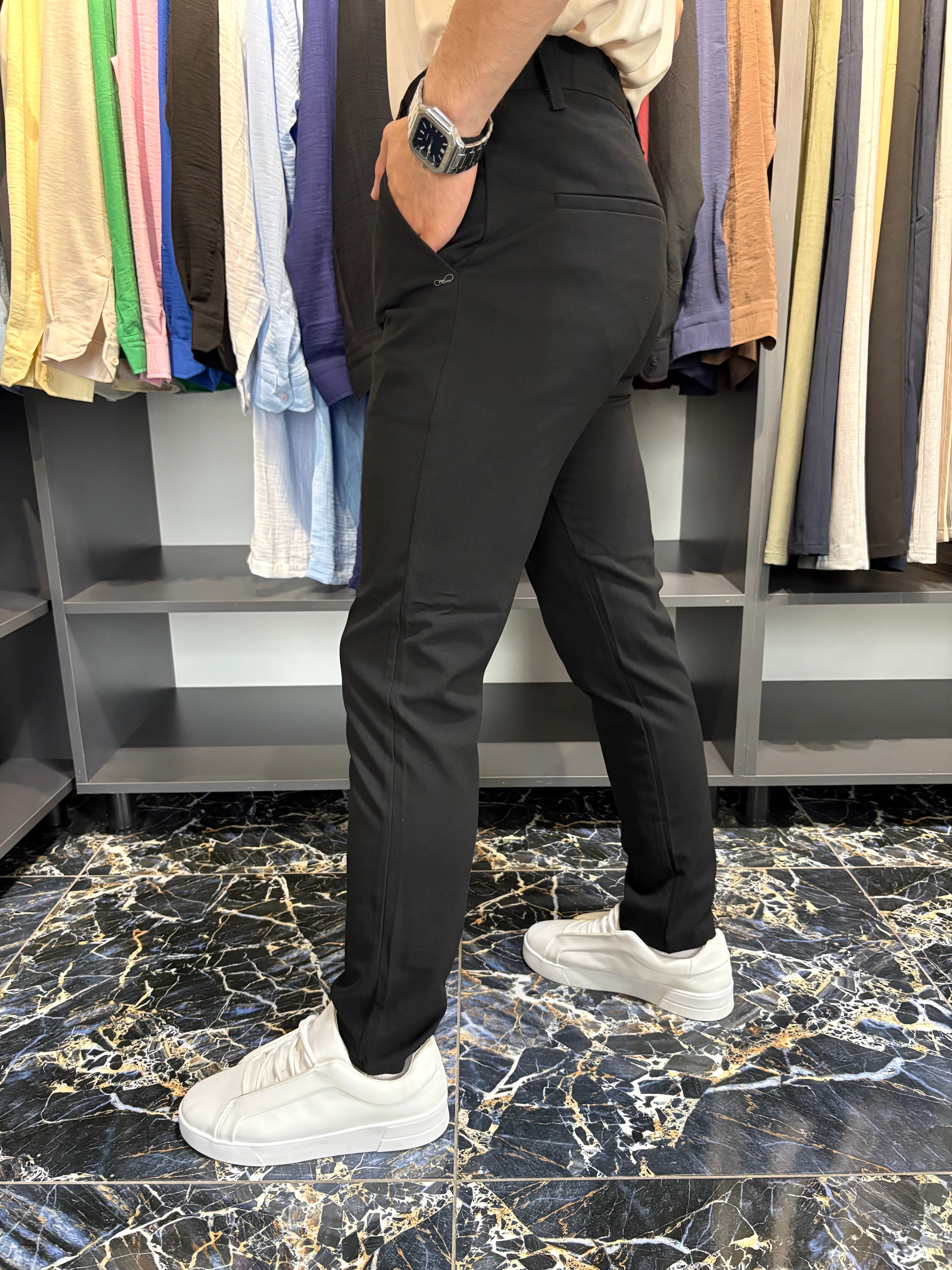 Bel İpli Jogger Pantolon Siyah