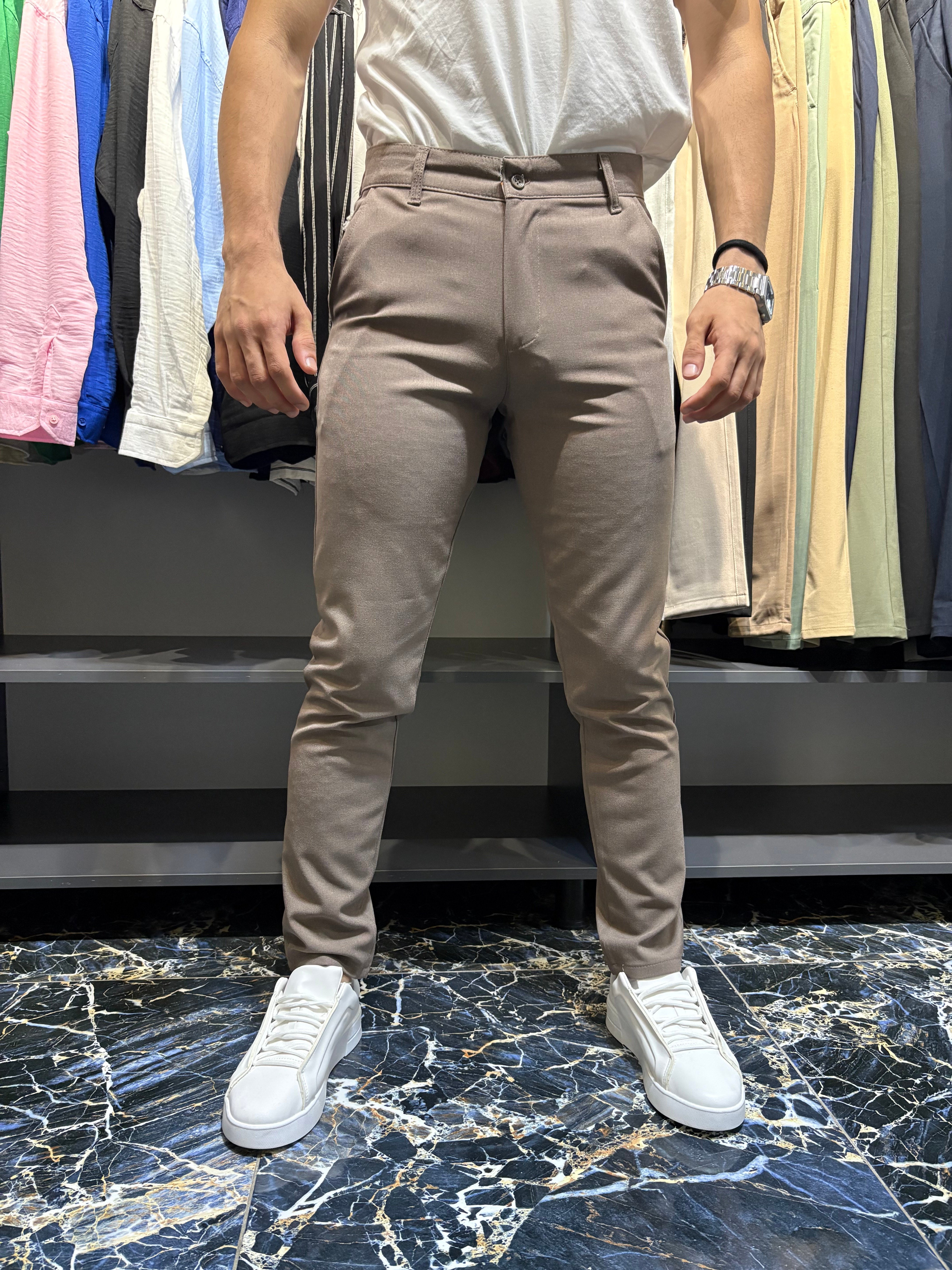 Bezayağı Slim Kumaş Pantolon Camel