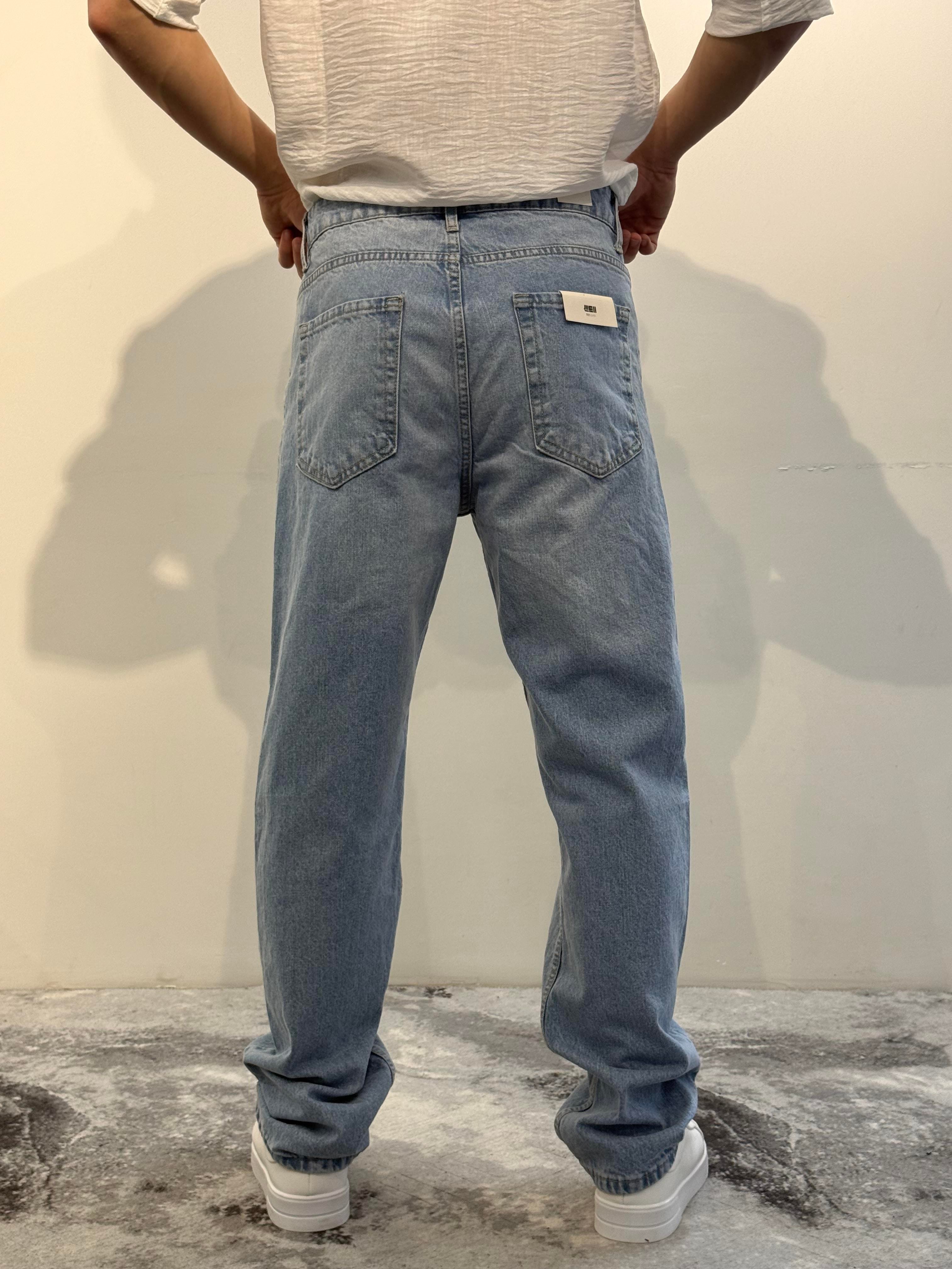 We11 Baggy Kot Pantolon Mavi