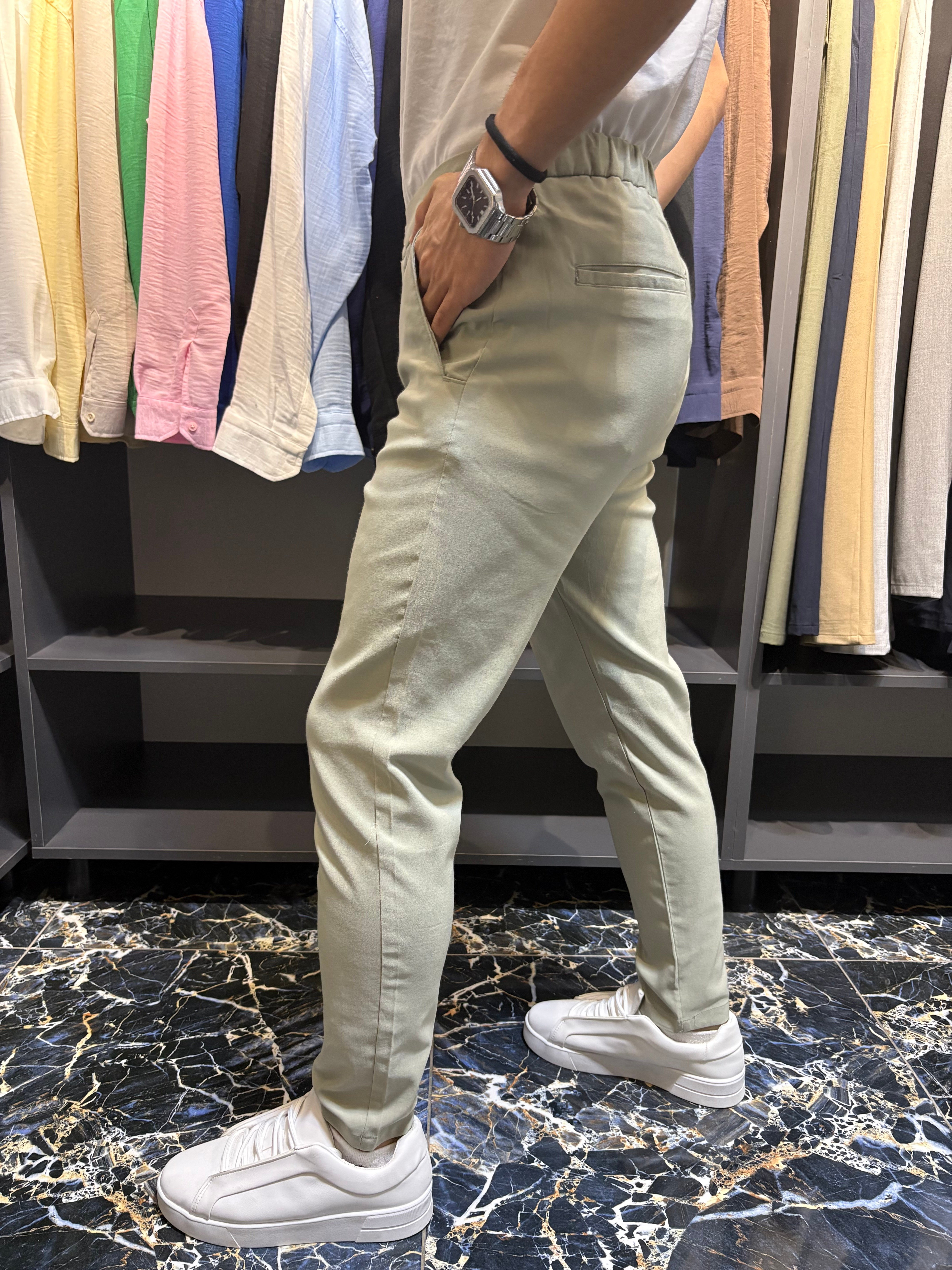 We11 Slim Kumaş Pantolon Çağla