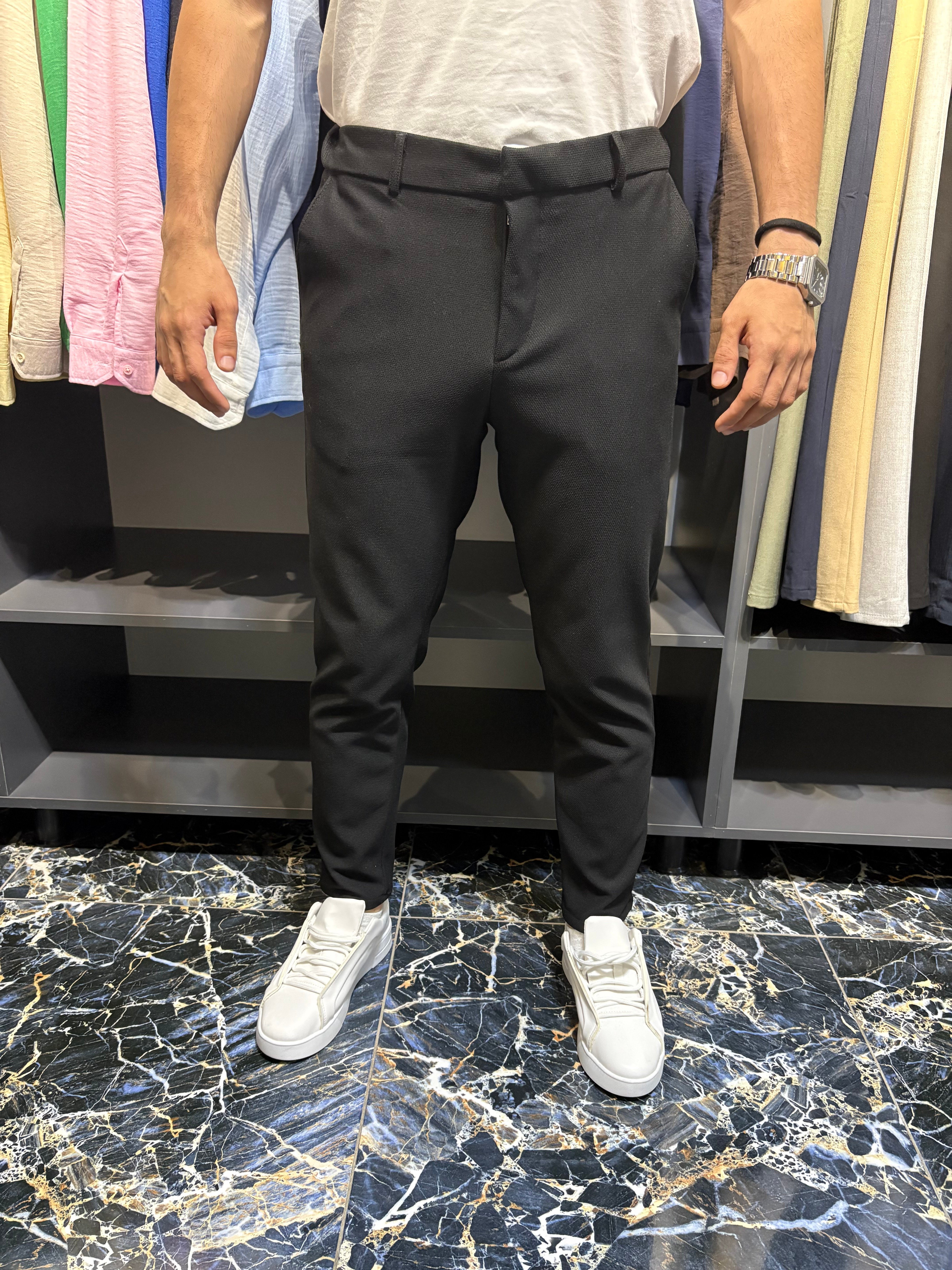 We11 Slim Kumaş Pantolon Siyah