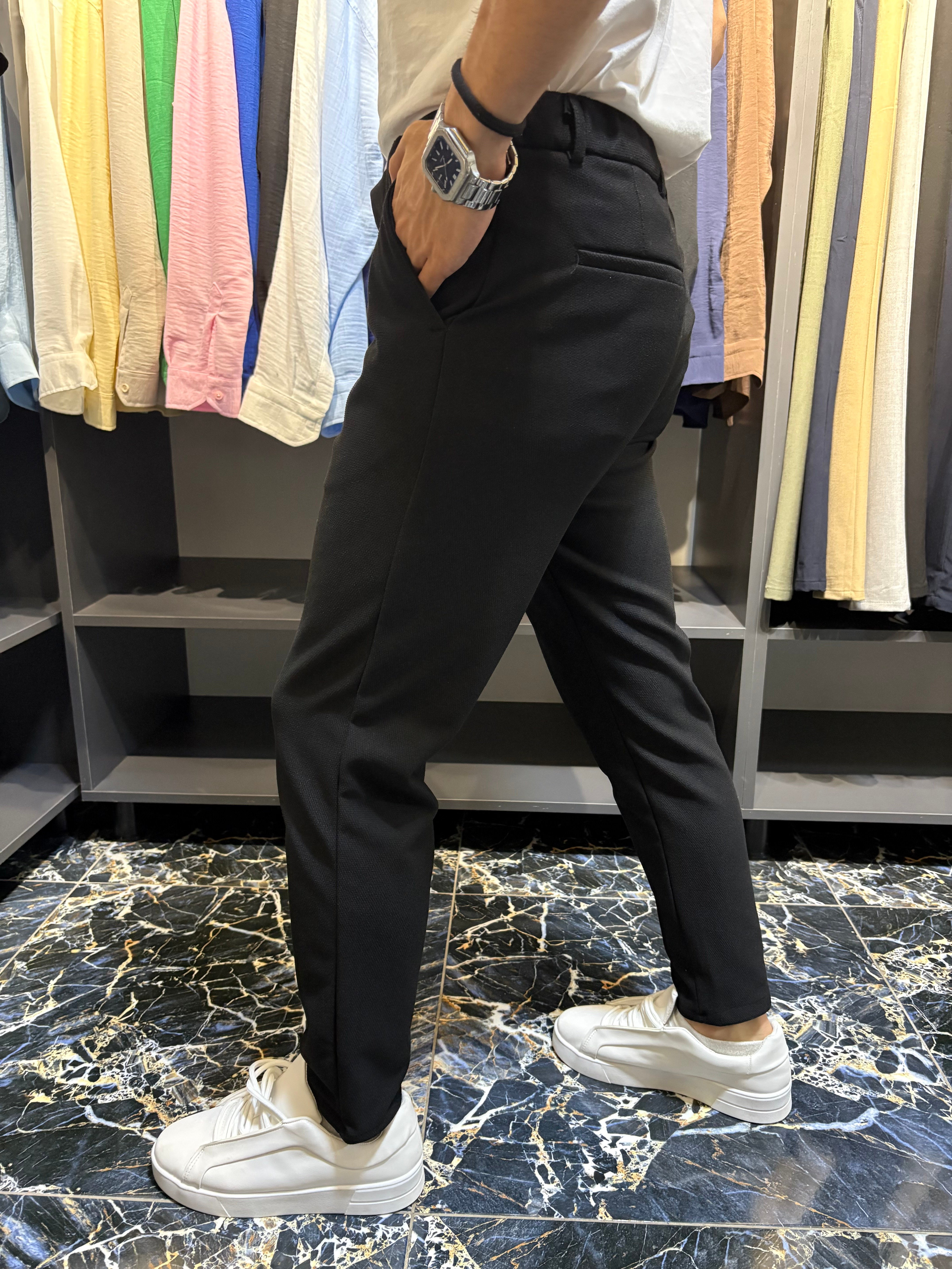 We11 Slim Kumaş Pantolon Siyah