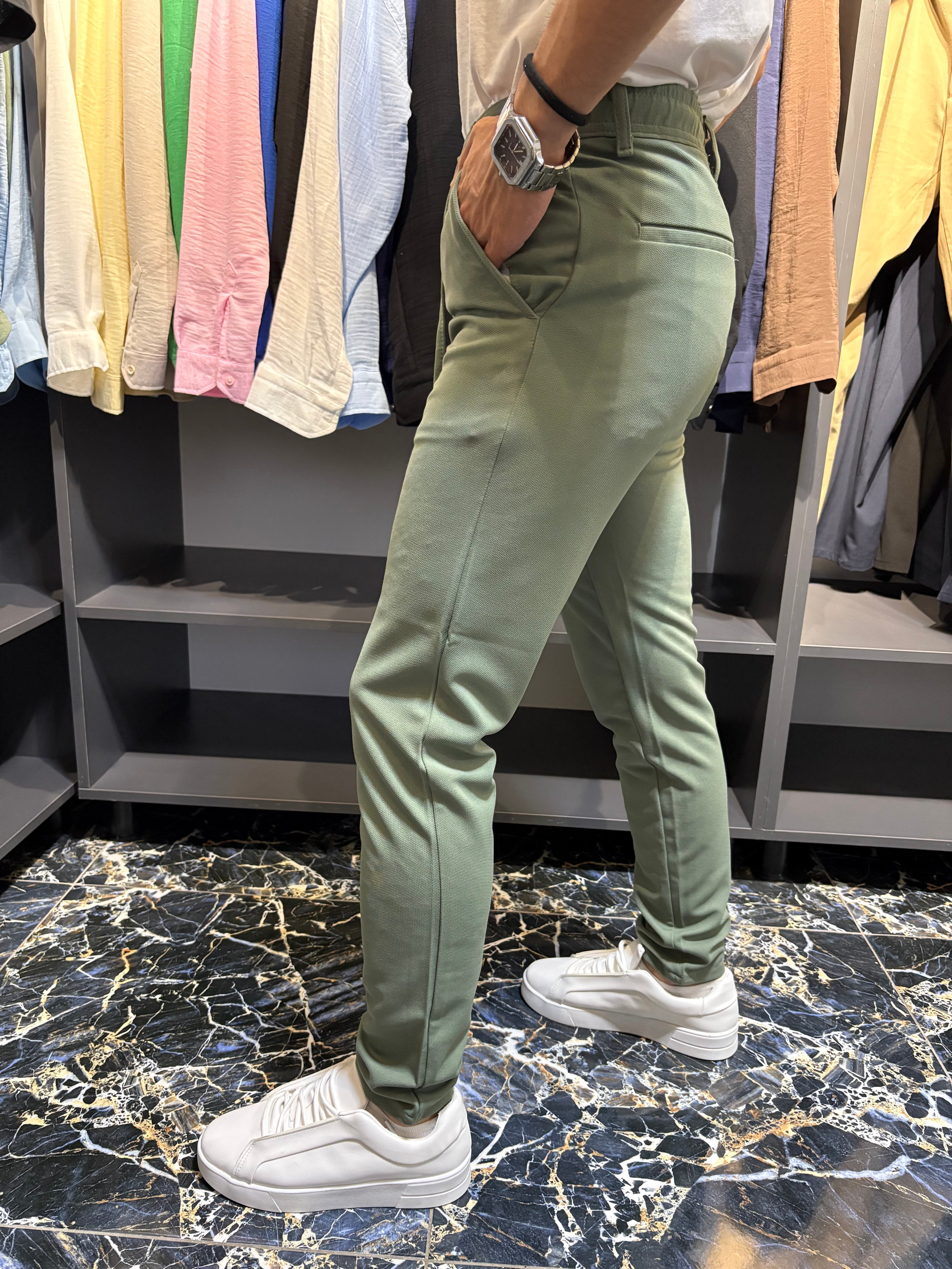 Zara Kumaş Jogger Pantolon Çağla