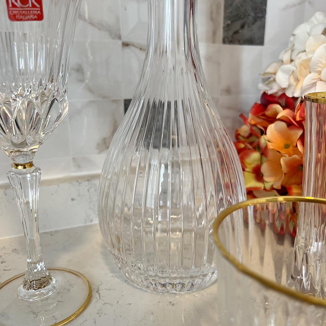 Glassware SetAdagio RCR Crystal Glass 37 Piece Glass Set - Gold