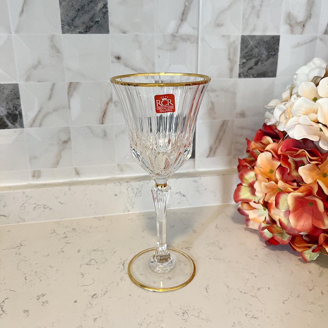 Glassware SetAdagio RCR Crystal Glass 37 Piece Glass Set - Gold