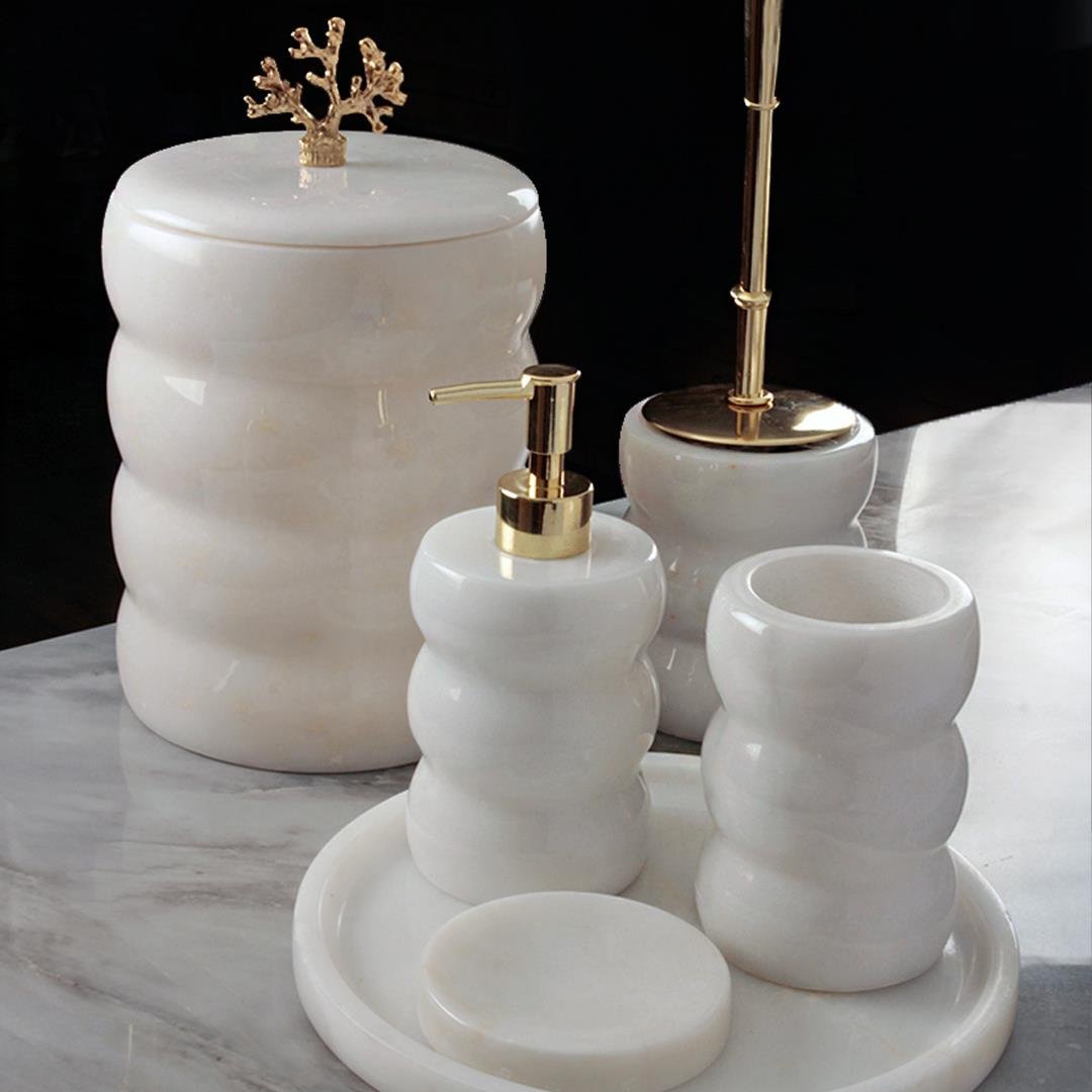 Mermer Banyo SetiArch Coral 6 Parça Banyo Seti - Gold