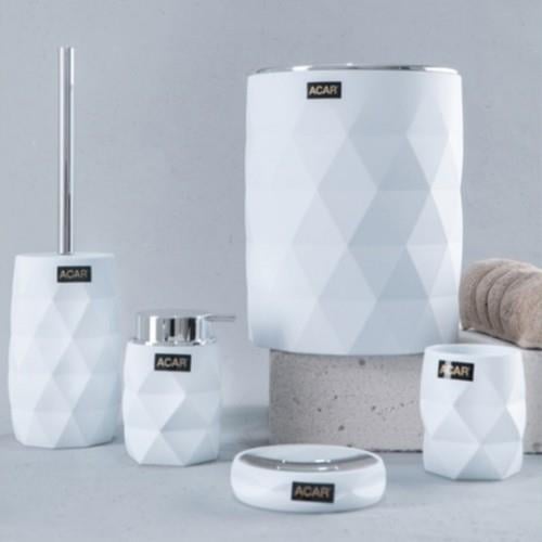 Aria Dimanond 5 Parça Banyo Seti - Beyaz