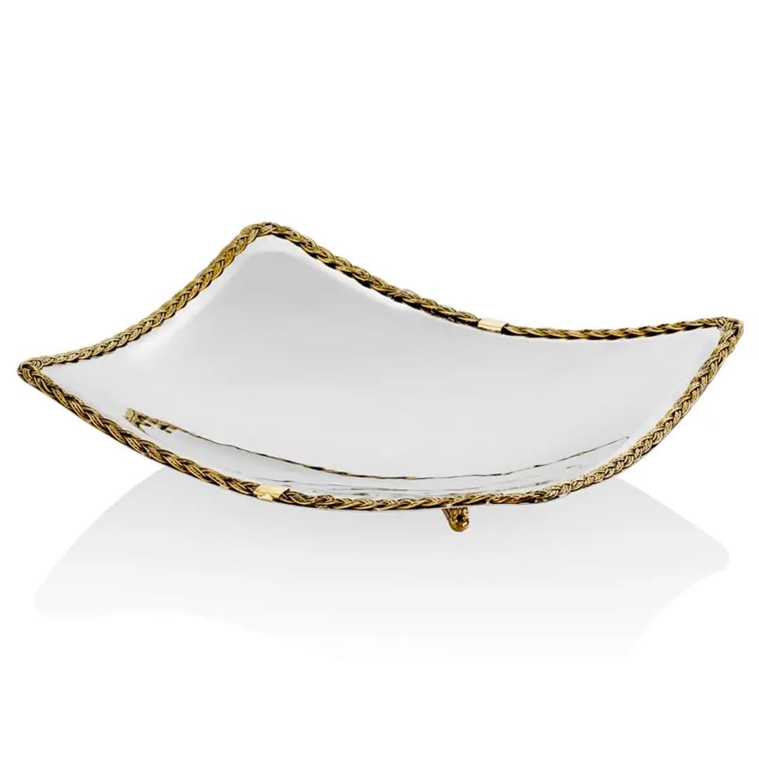 Serving PlateBlack Pearl Rope Decorative Bowl - Large