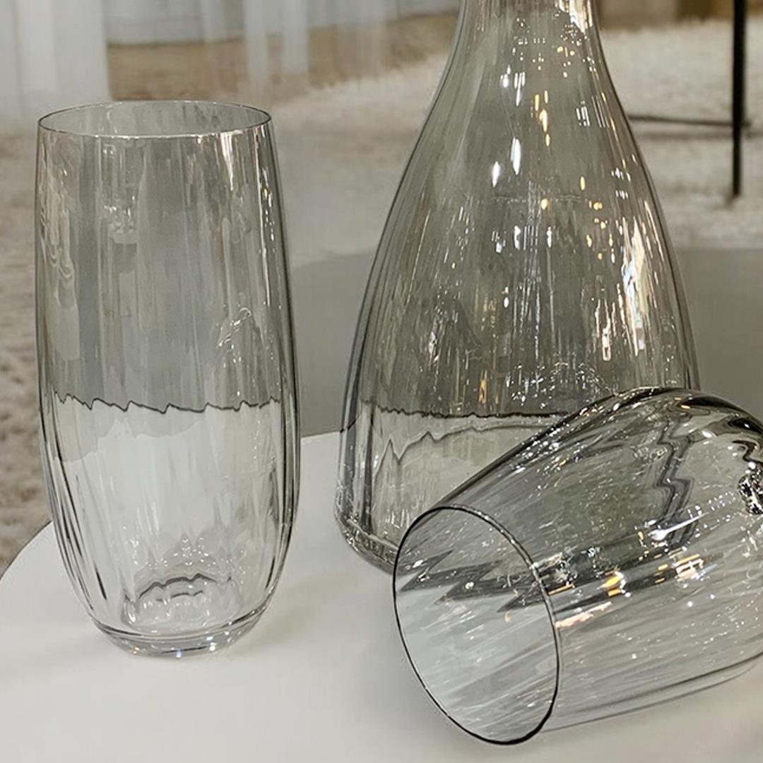 12 Kişilik Bardak TakımıCarino Kristal 37 Parça Bardak Takımı - Füme
