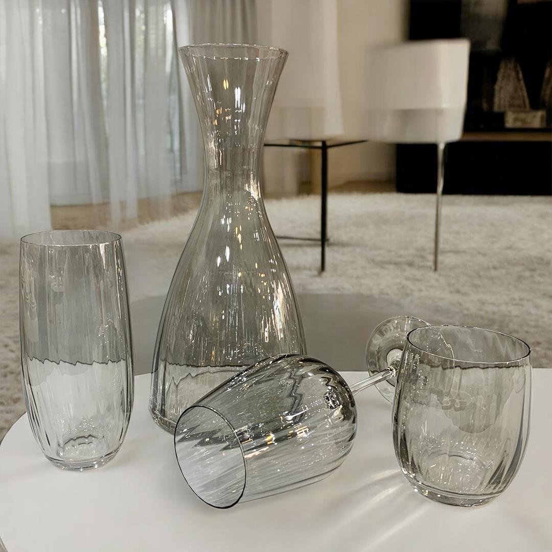 12 Kişilik Bardak TakımıCarino Kristal 37 Parça Bardak Takımı - Füme