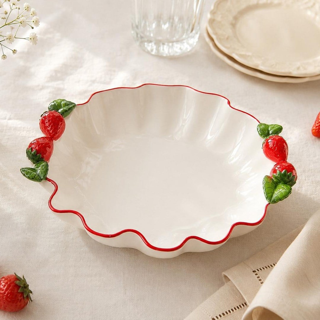 Serving PlateÇilek Desenli Sunumluk TR-6834