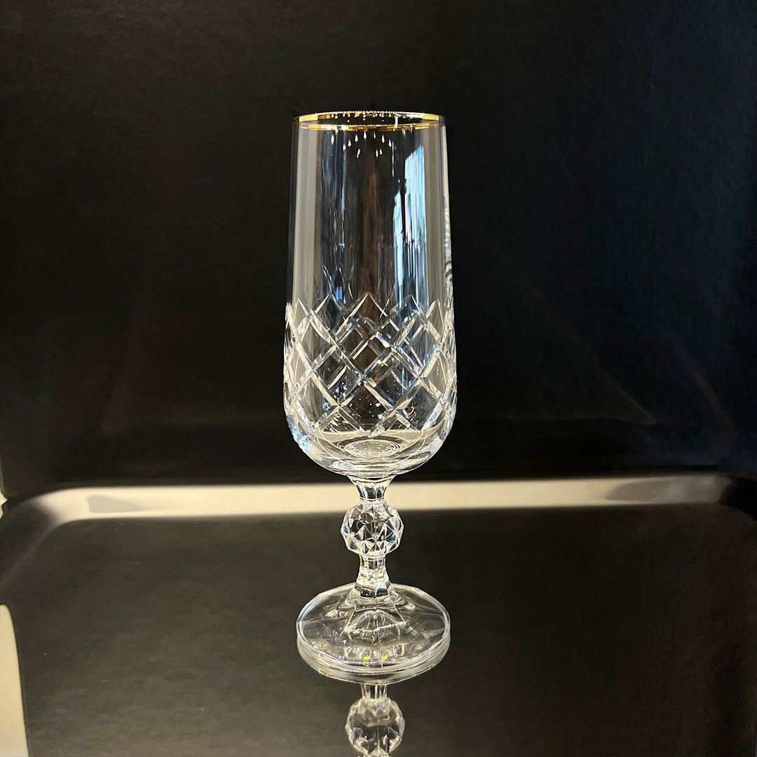 Kahve Yanı BardaklarıFlüt 6 Lı Kahve Yanı Bardağı Kare Gold