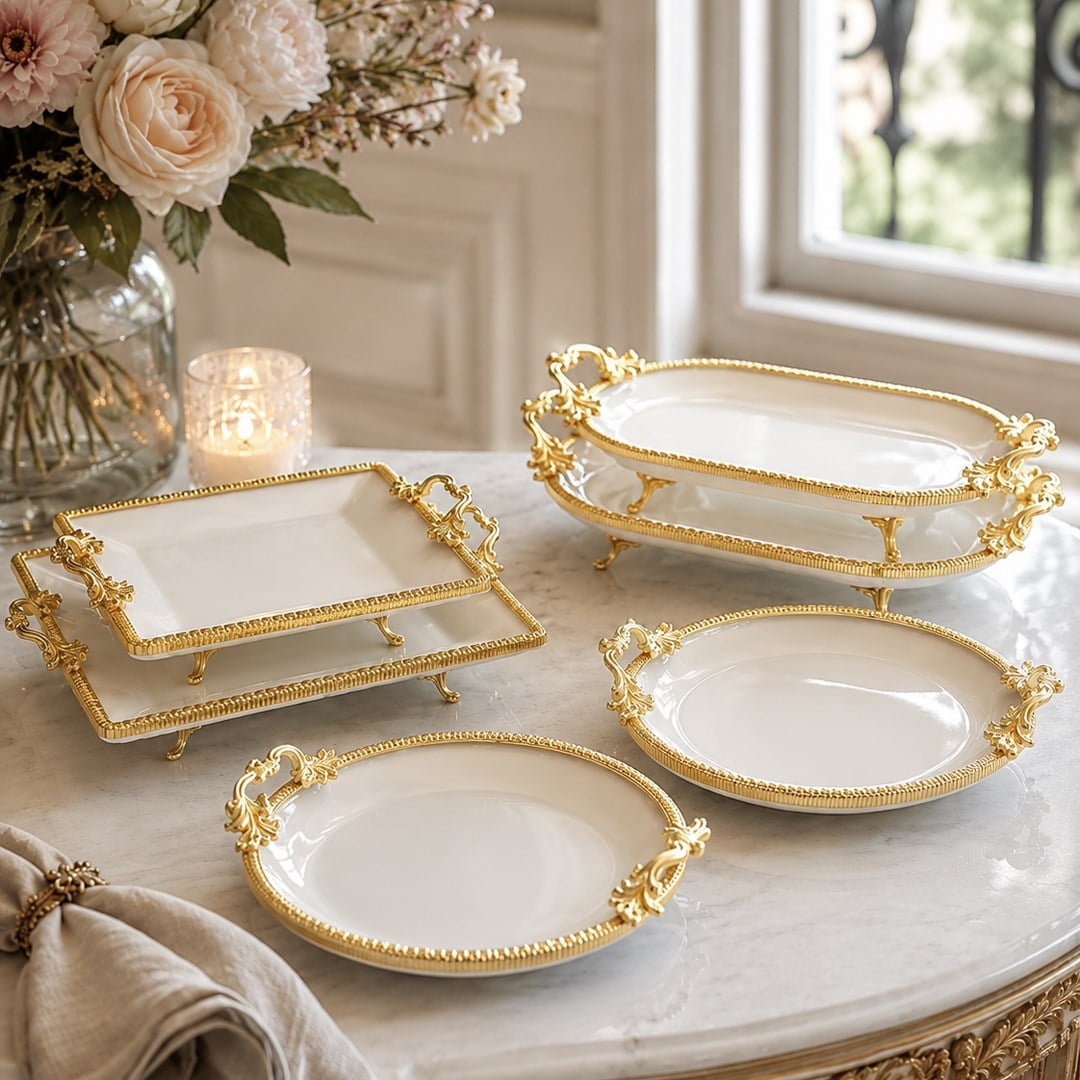 Sofra Sunum SetleriFrame 6 Parça Sunum Seti Gold