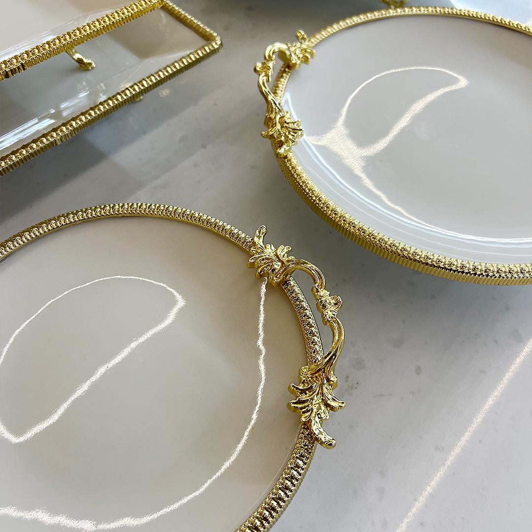 Sofra Sunum SetiFrame 6 Parça Sunum Seti Gold