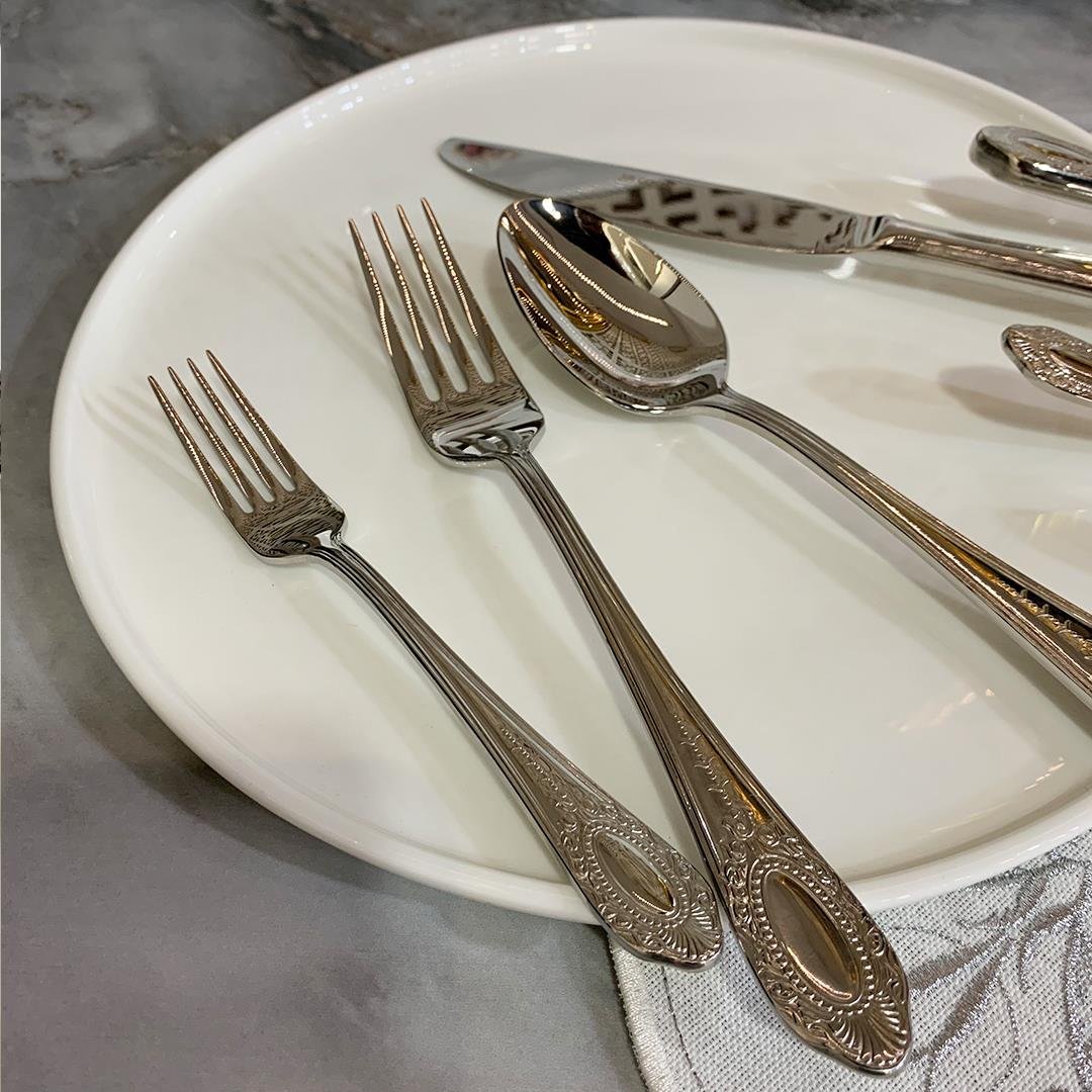 Fork Spoon Knife Set for 12Joy Carmen Elegance Cutlery 89 Piece Fork Spoon Knife Set