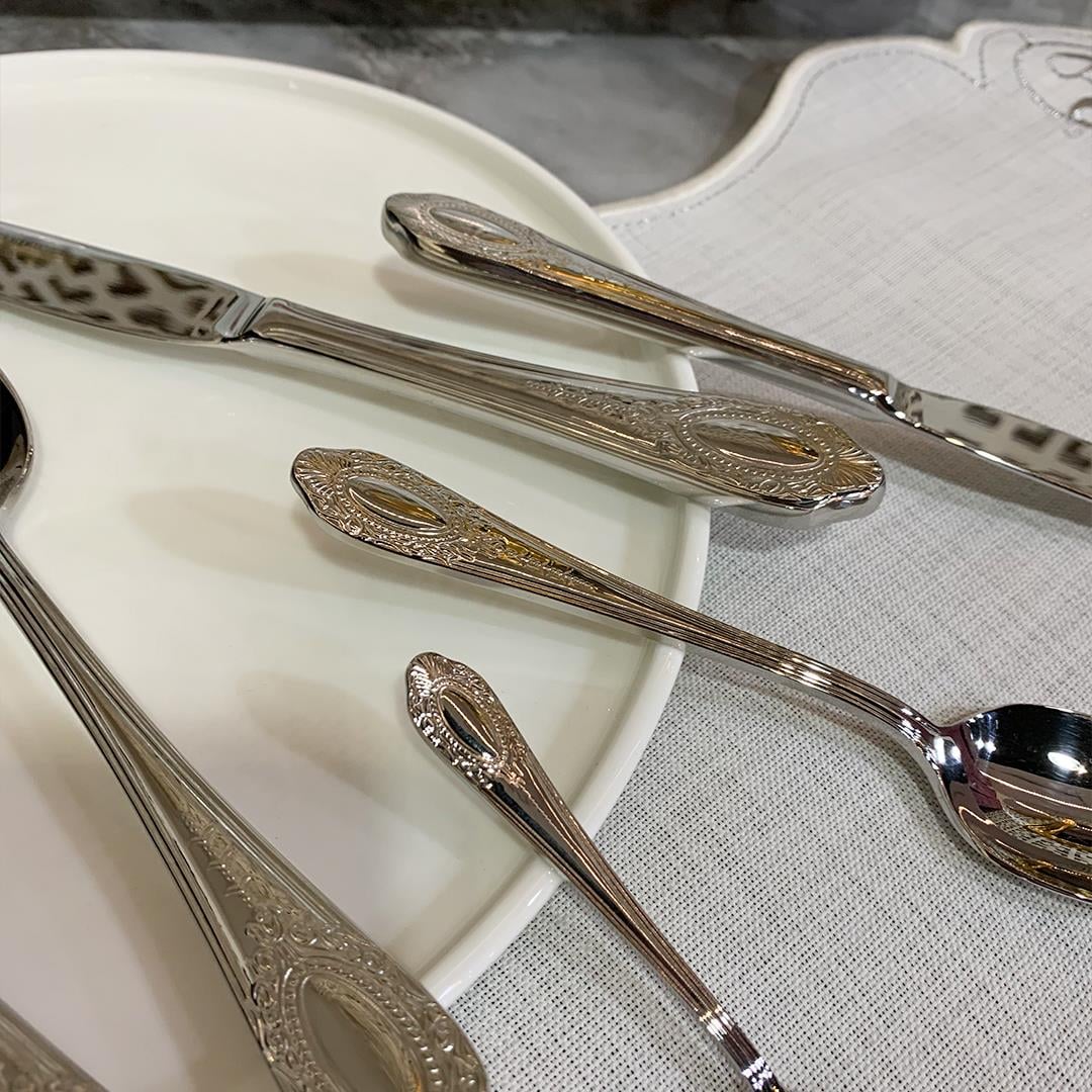 Fork Spoon Knife Set for 12Joy Carmen Elegance Cutlery 89 Piece Fork Spoon Knife Set