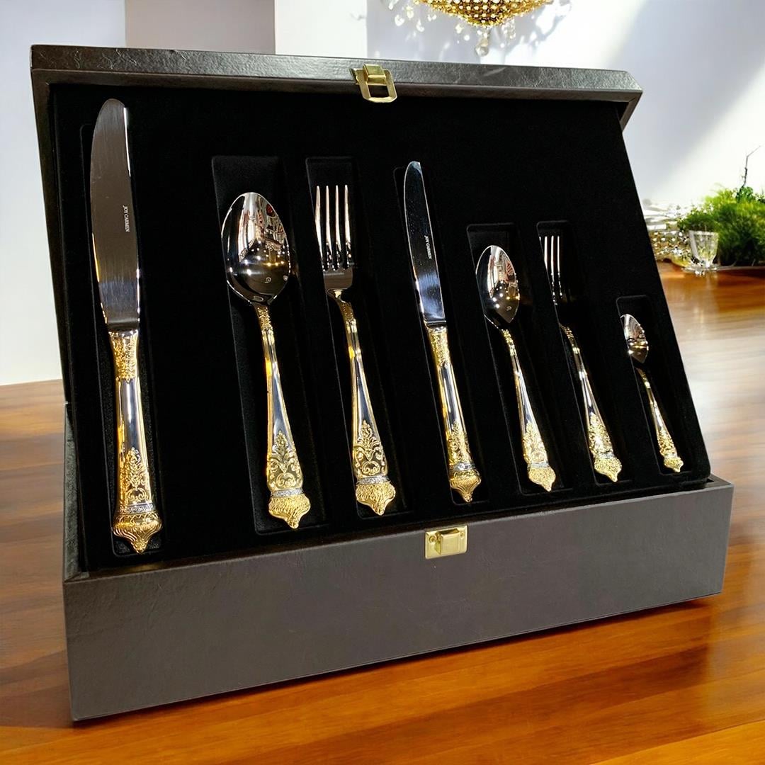 Fork Spoon Knife Set for 12Joy Carmen Imperial Cutlery 89 Piece Cutlery Set