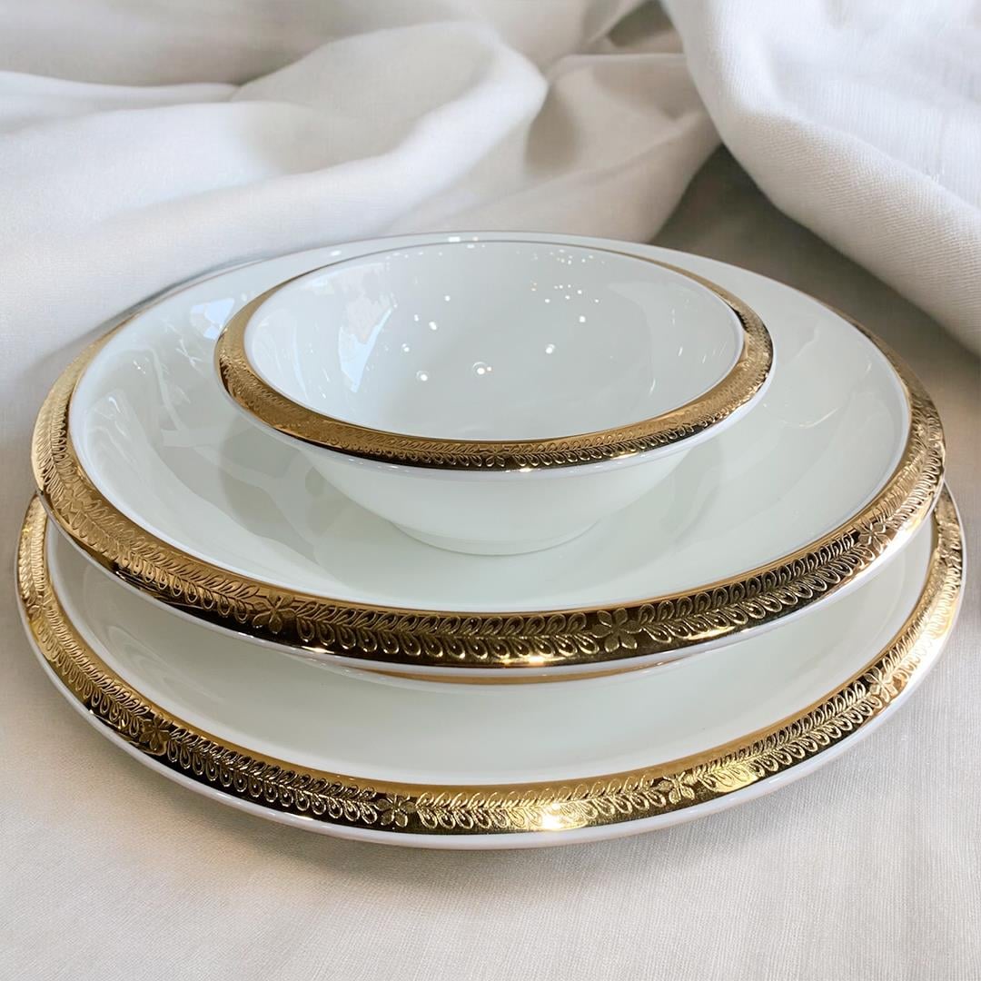 12 Kişilik Yemek TakımıJoy Carmen Spring Gold 62 Parça 12 Kişilik Yemek Takımı