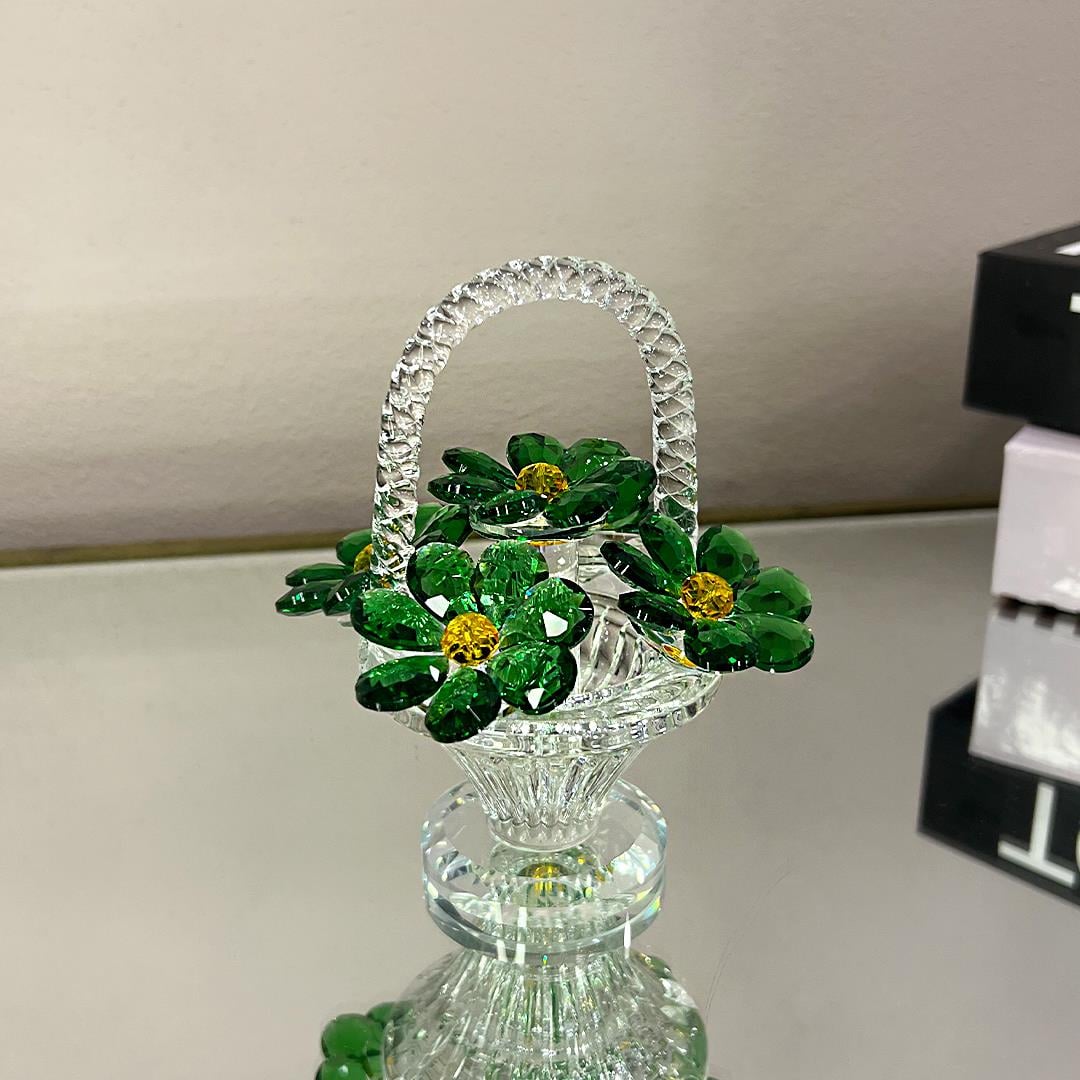 AccessoryKristal Cam Çiçek Aksesuar - Yeşil