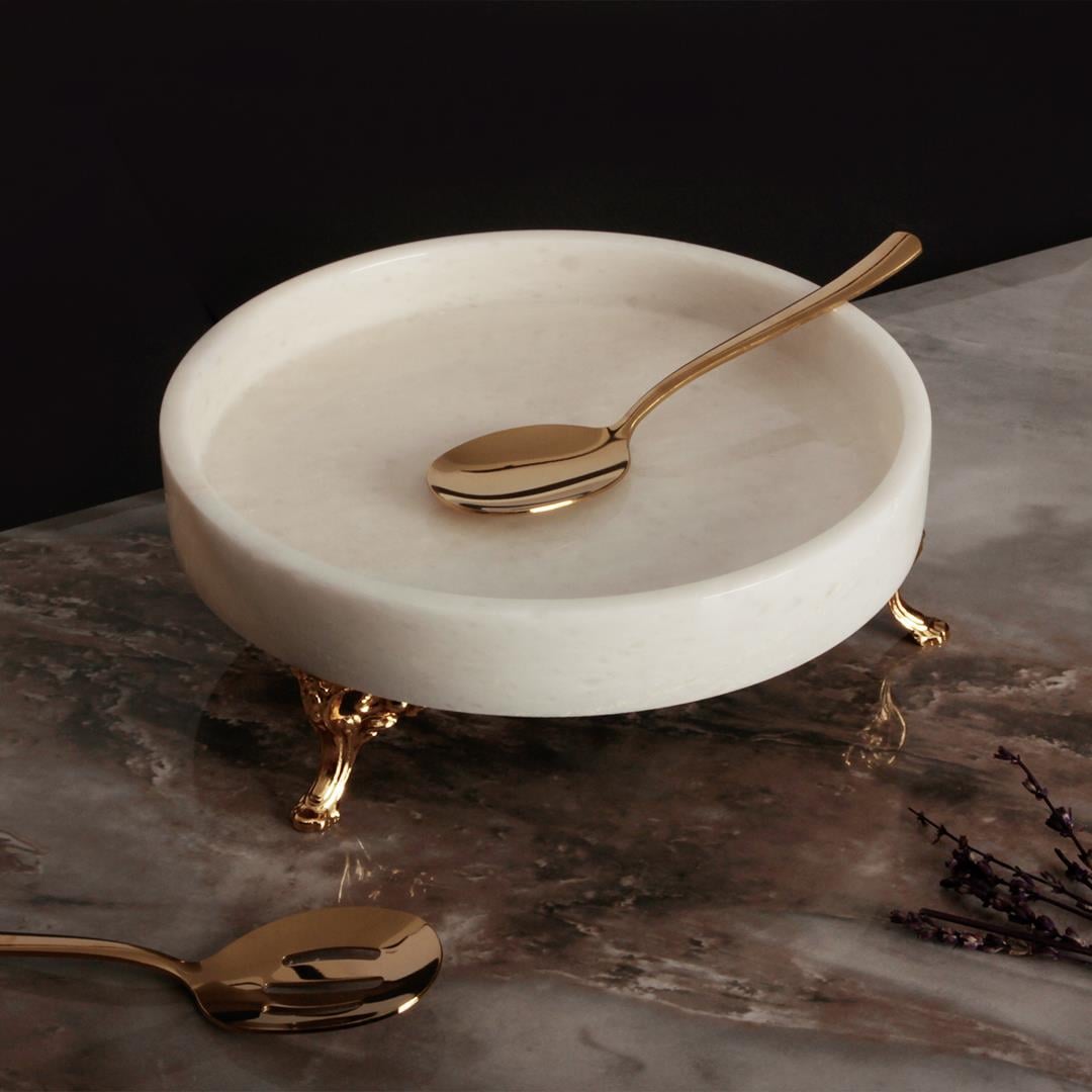Serving PlateLeon White Marble Presentation Rack - Medium Size