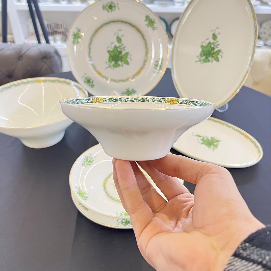 12 Kişilik Porselen Yemek TakımlarıLeonarte Casa Green 57 Piece Dinner Set Gold