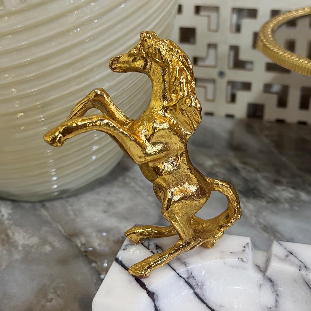 AksesuarLeylak Mermer Küllük 13 cm - At Figürlü