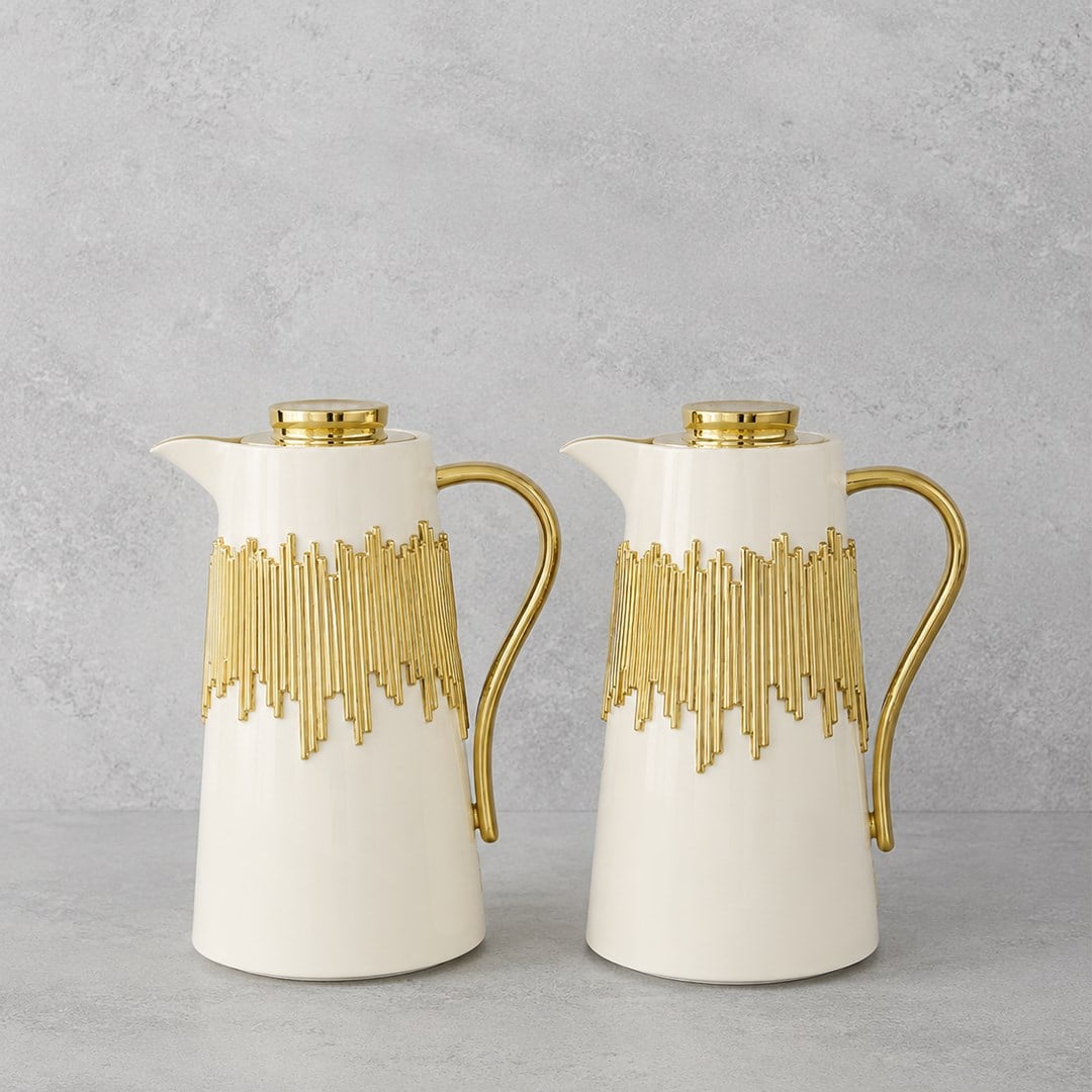 ThermosLineri Lüx 2 Piece Thermos - Pearl White