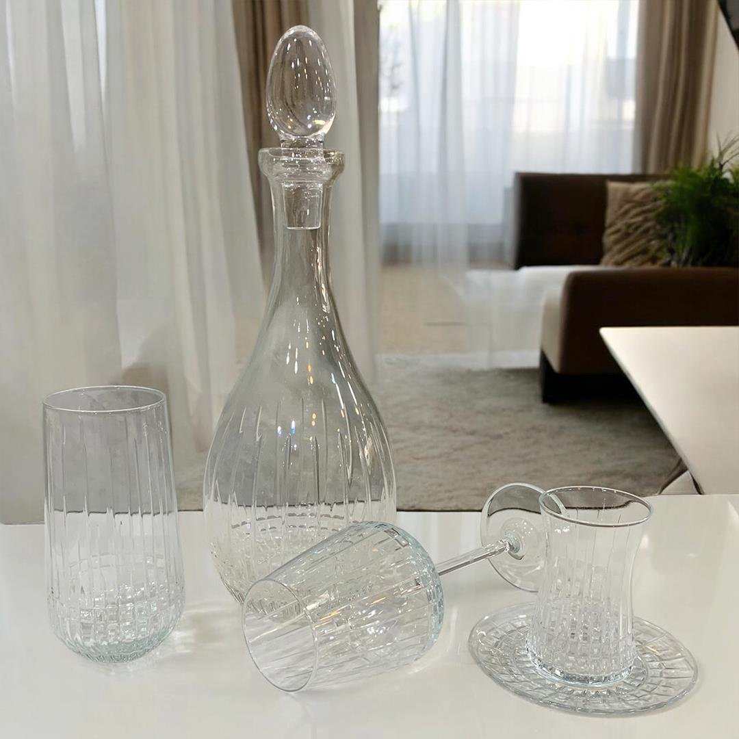 12 Kişilik Bardak TakımıLizbon Kristal 49 Parça Bardak Takımı - Sade