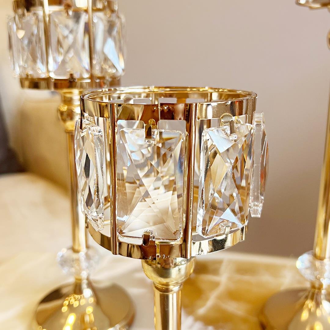ŞamdanLonger 3 Lü Şamdan - Gold