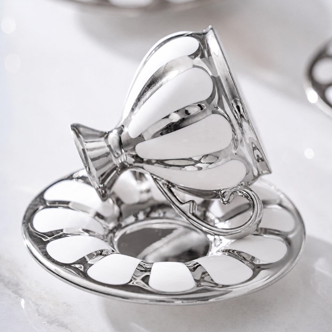 Fincan TakımlarıLuna 6 Lı Kahve Fincan Takımı Silver