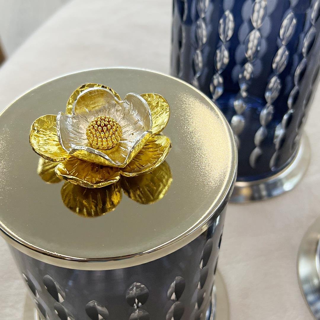 KavanozLuxery 3 Lü Kristal Baharatlık Füme